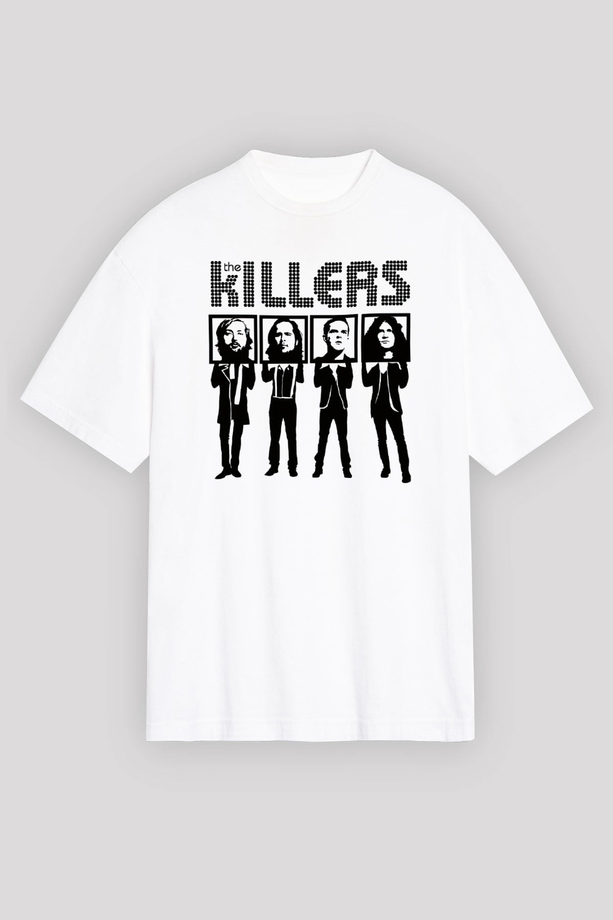 The Killers Beyaz Unisex Oversize Tişört T-Shirt