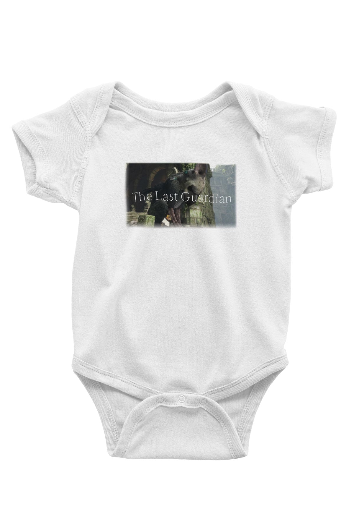 The Last Guardian Baskılı Beyaz Unisex Bebek Body - Zıbın