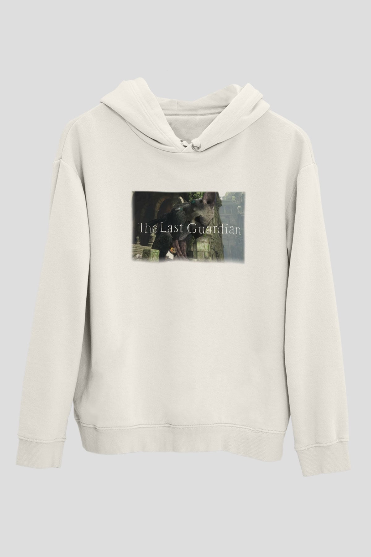 The Last Guardian Beyaz Unisex Kapşonlu Sweatshirt
