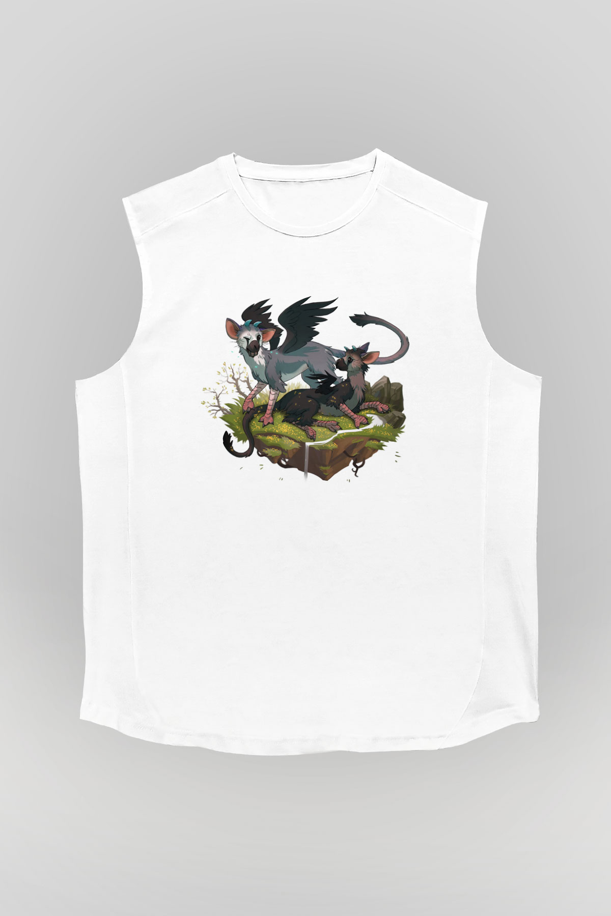 The Last Guardian Beyaz Unisex Kolsuz Tişört