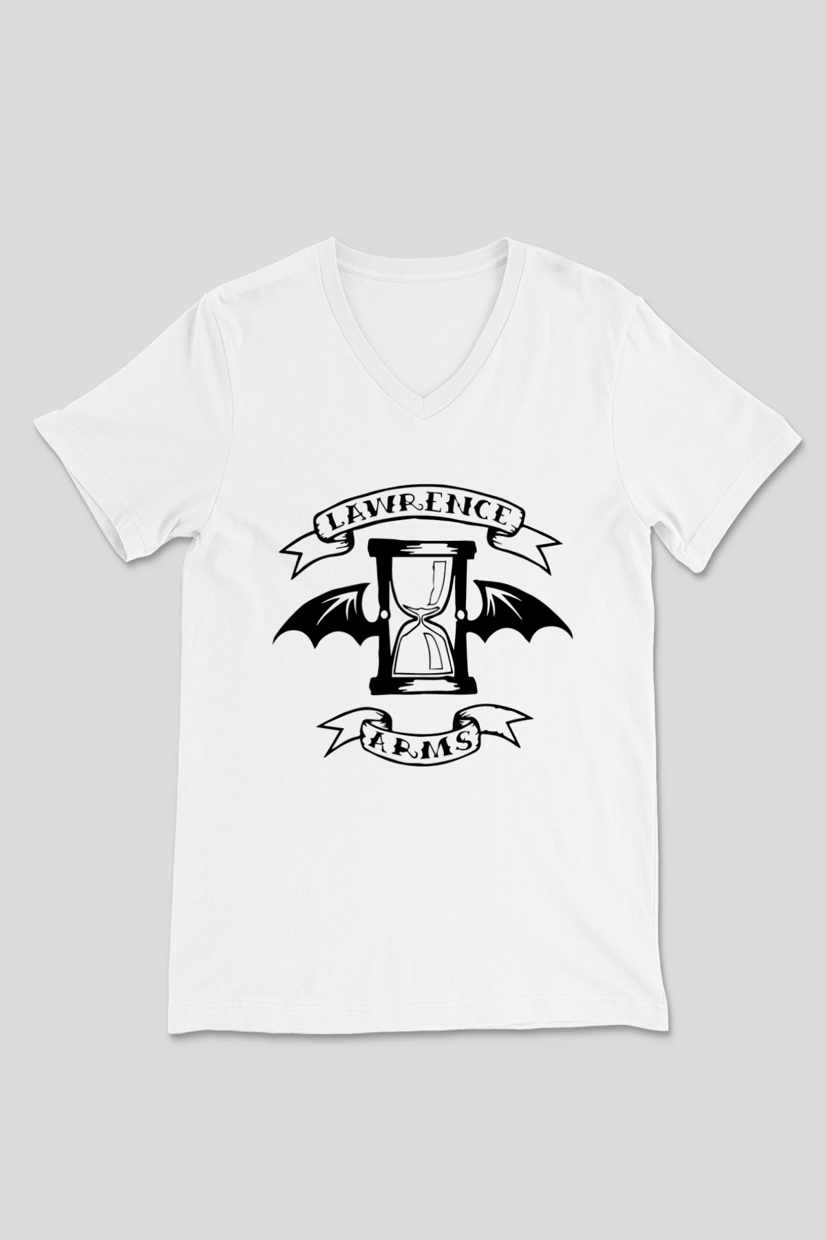 The Lawrence Arms Beyaz Unisex V Yaka Tişört T-Shirt