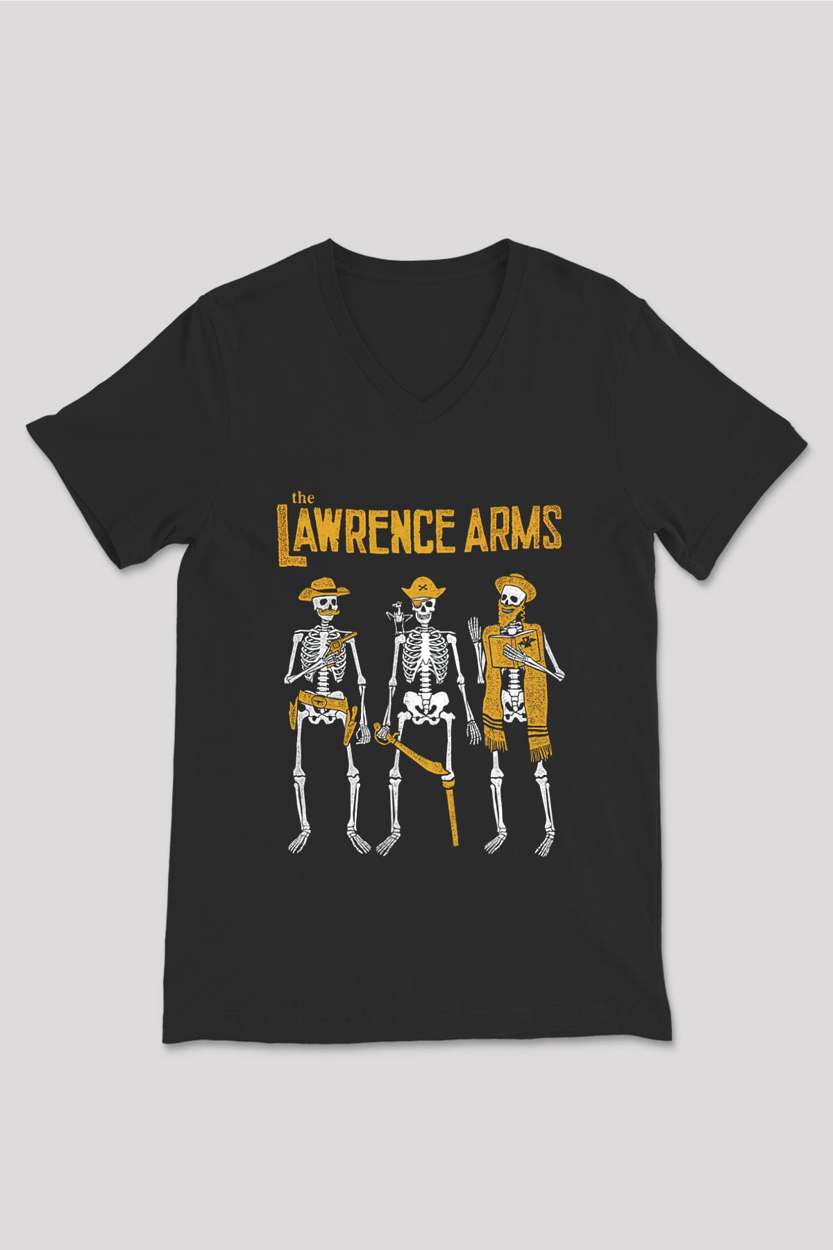 The Lawrence Arms Siyah Unisex V Yaka Tişört T-Shirt