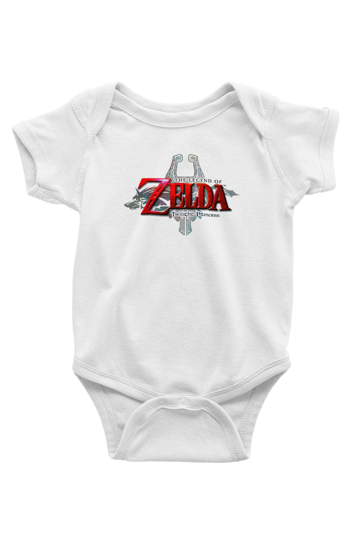 The Legend of Zelda Baskılı Beyaz Unisex Bebek Body - Zıbın