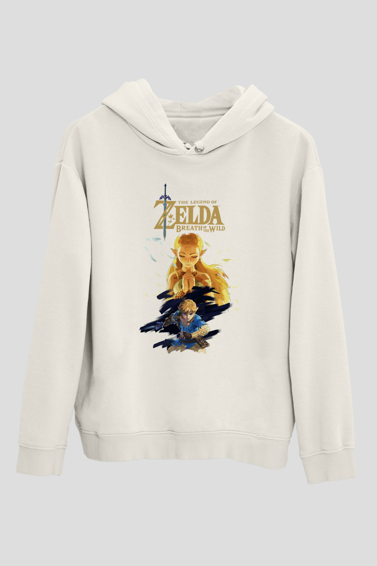 The Legend of Zelda Beyaz Unisex Kapşonlu Sweatshirt