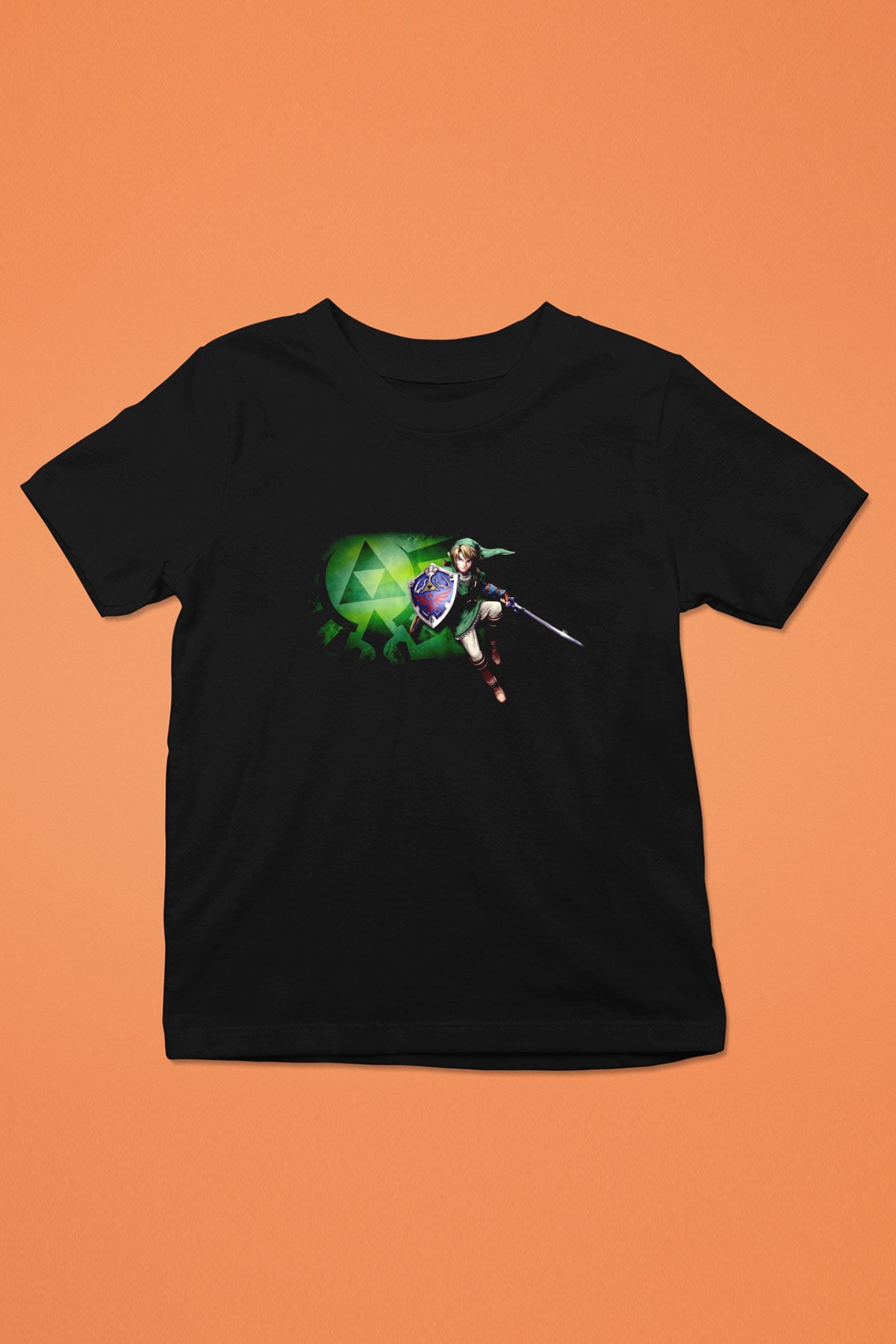 The Legend of Zelda Siyah Unisex  Çocuk Tişört