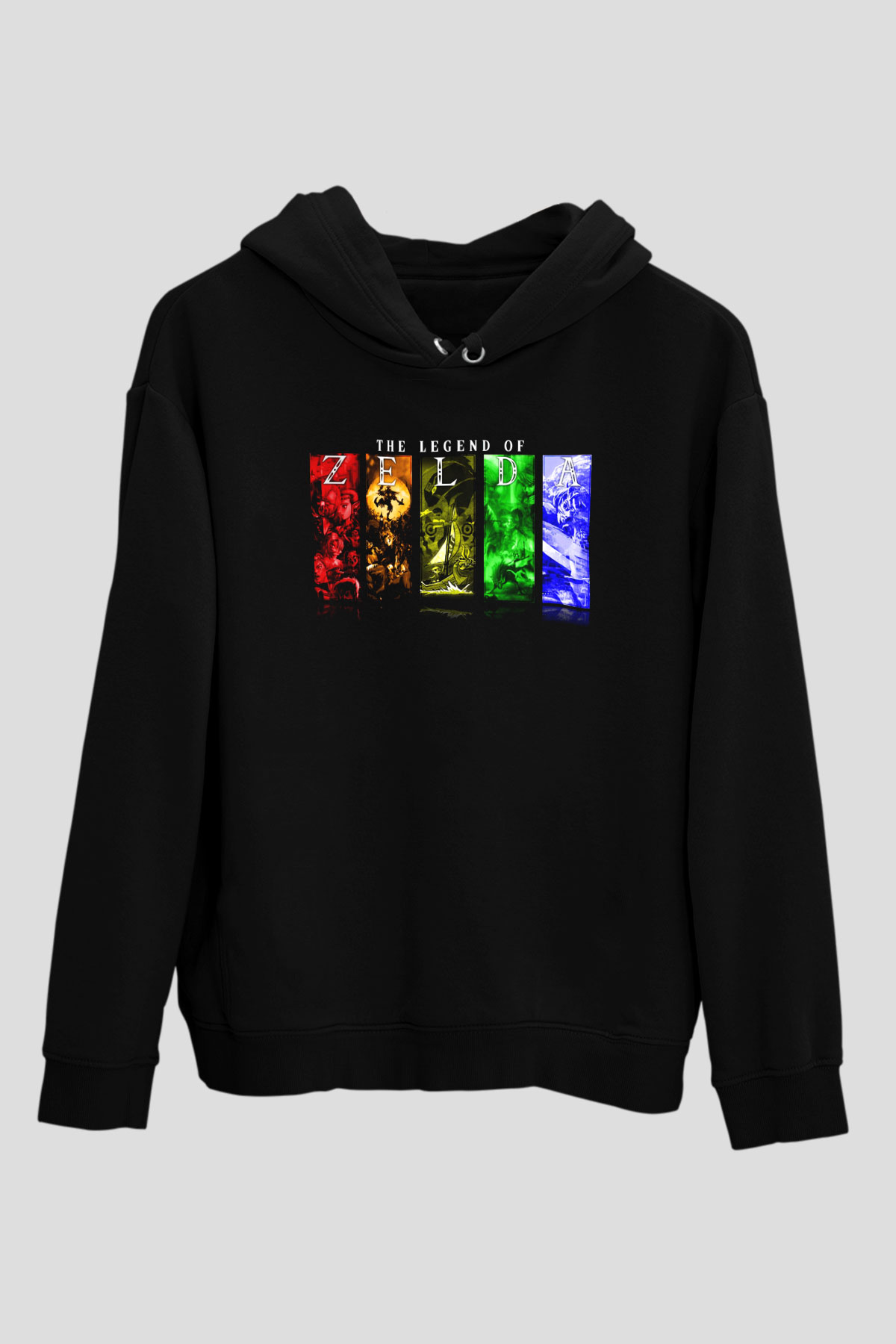 The Legend of Zelda Siyah Unisex Kapüşonlu Sweatshirt