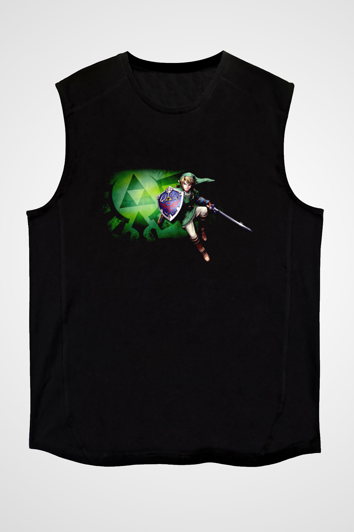 The Legend of Zelda Siyah Unisex  Kolsuz Tişört