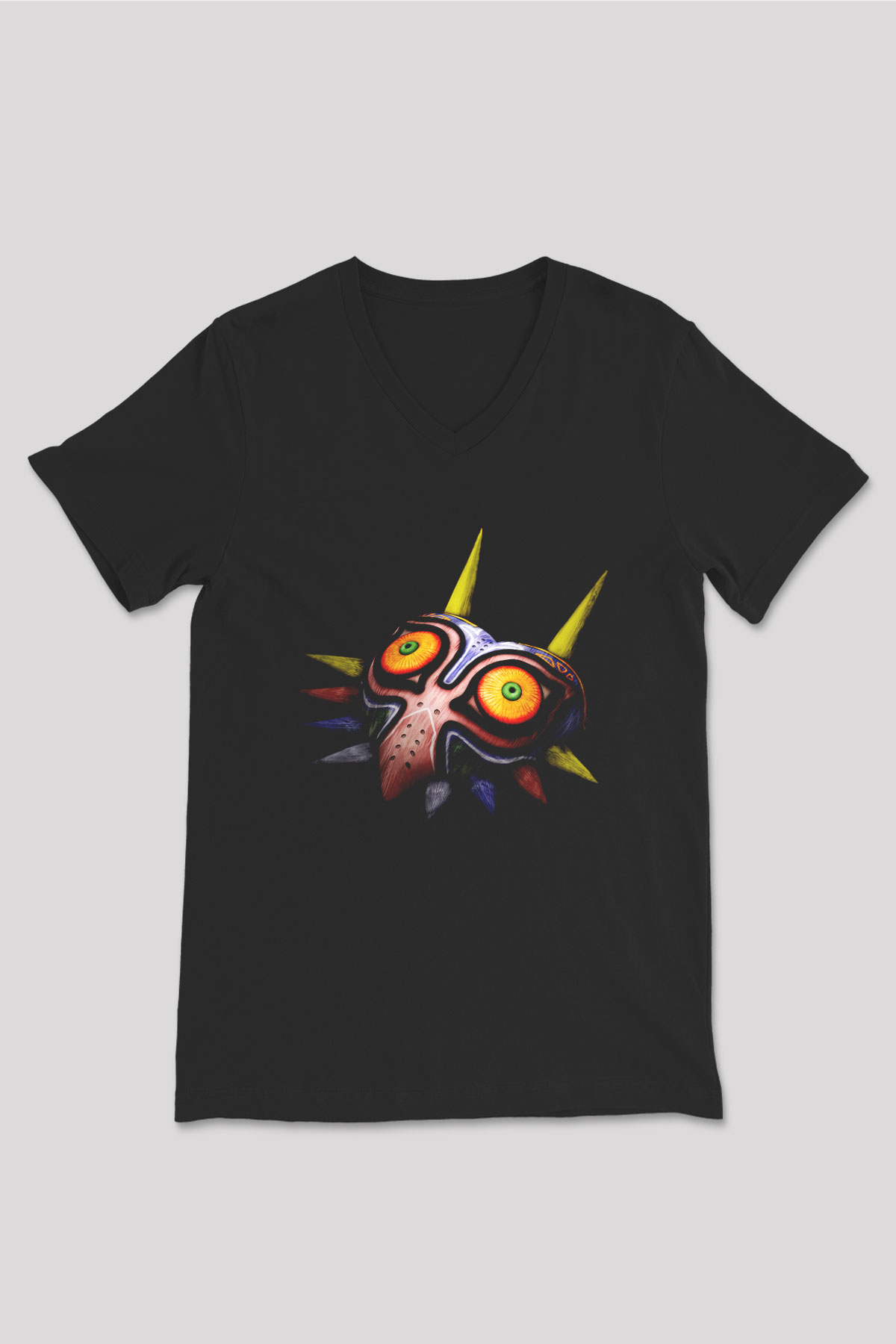 The Legend of Zelda Siyah Unisex V Yaka Tişört