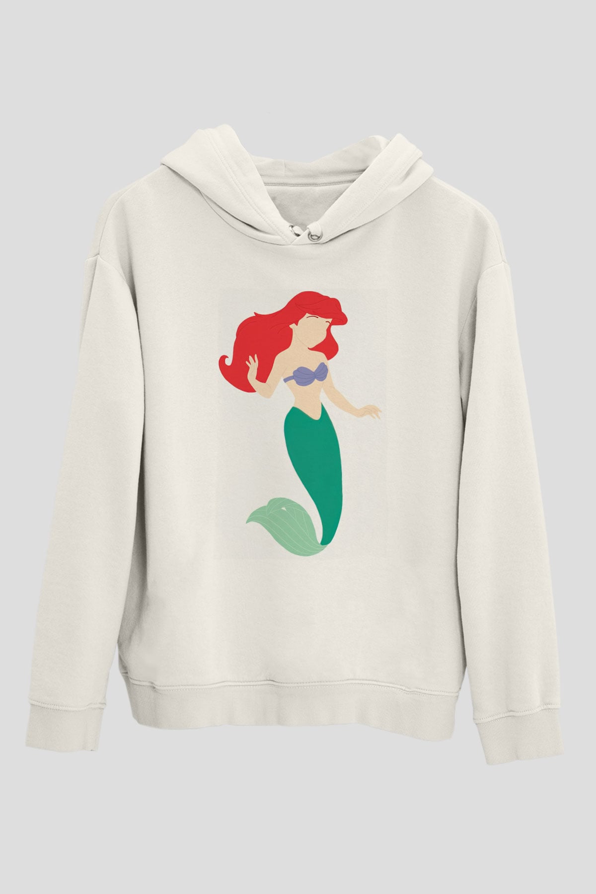 The Little Mermaid Beyaz Unisex Hoodie