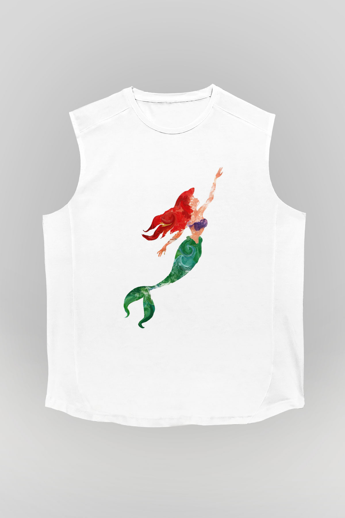 The Little Mermaid Beyaz Unisex Kolsuz Tişört