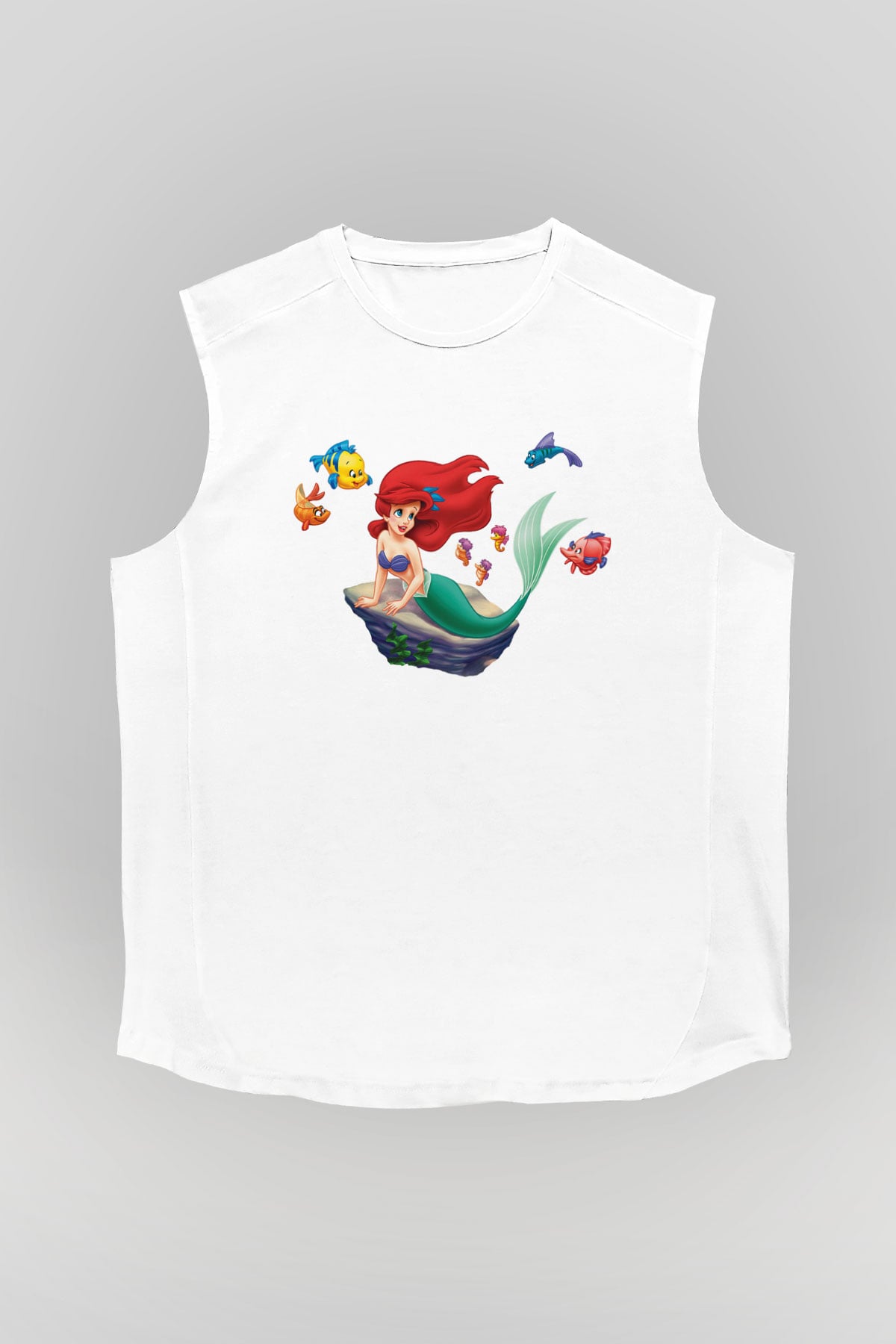The Little Mermaid Beyaz Unisex Kolsuz Tişört