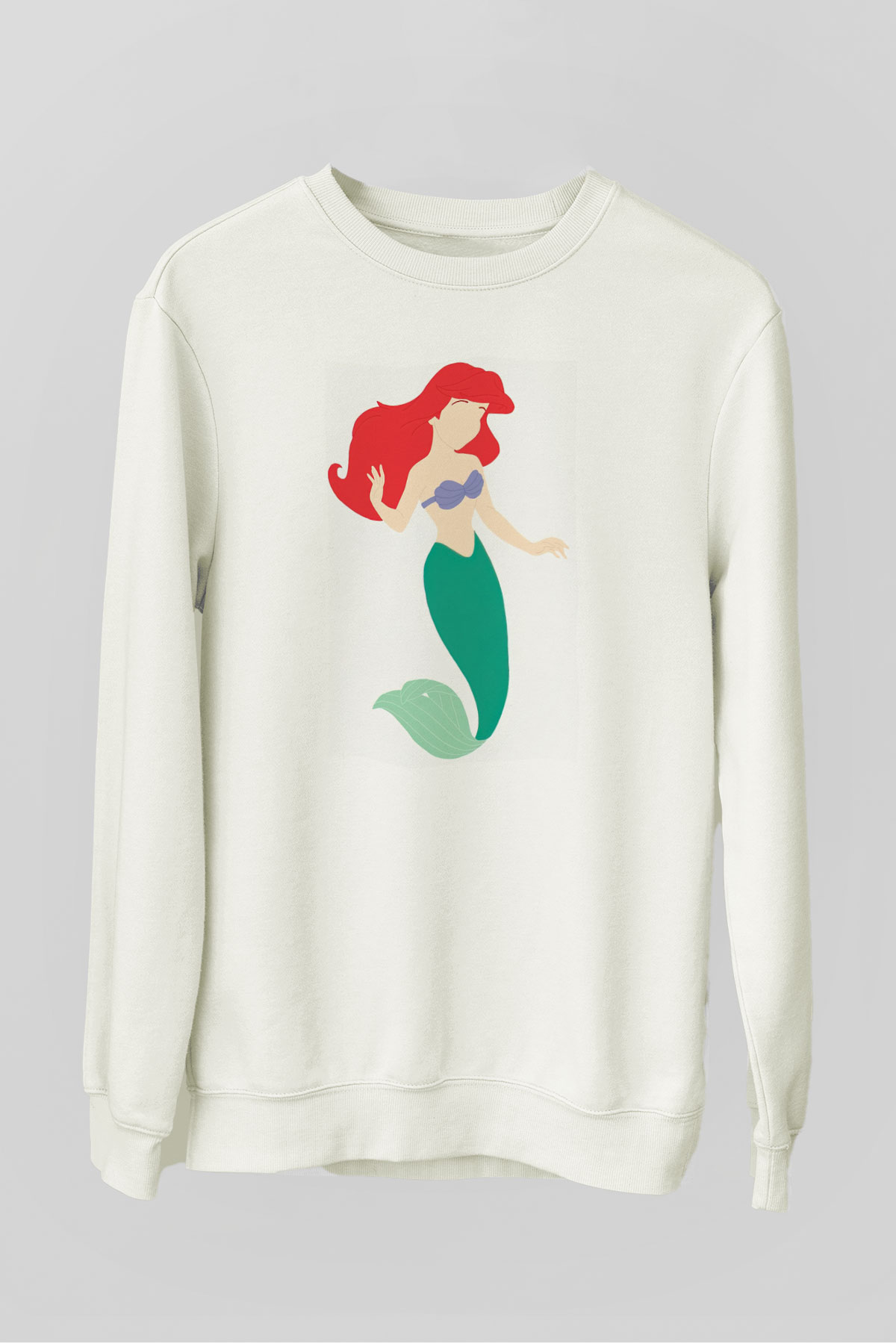 The Little Mermaid Beyaz Unisex Sweatshirt