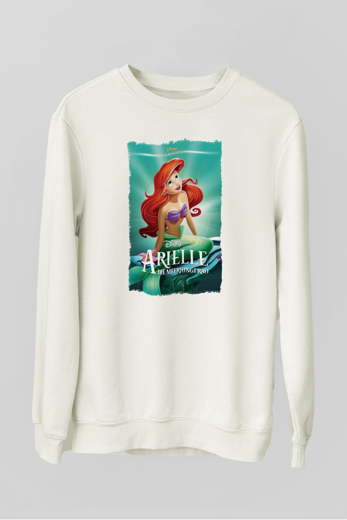 The Little Mermaid Beyaz Unisex Sweatshirt
