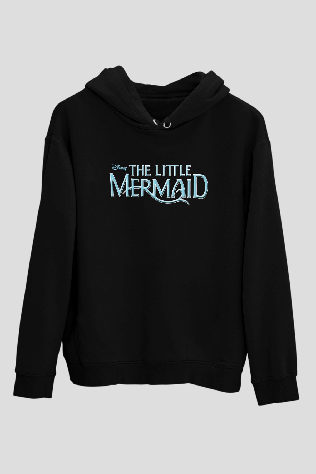 The Little Mermaid Siyah Unisex Kapşonlu Sweatshirt