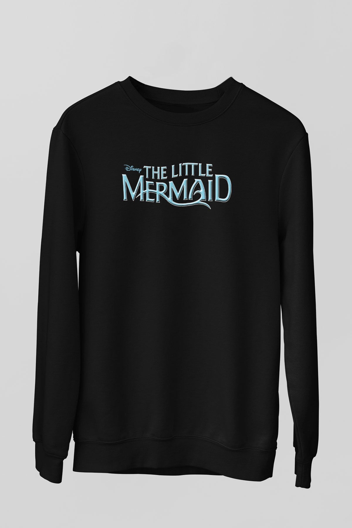 The Little Mermaid Siyah Unisex Sweatshirt