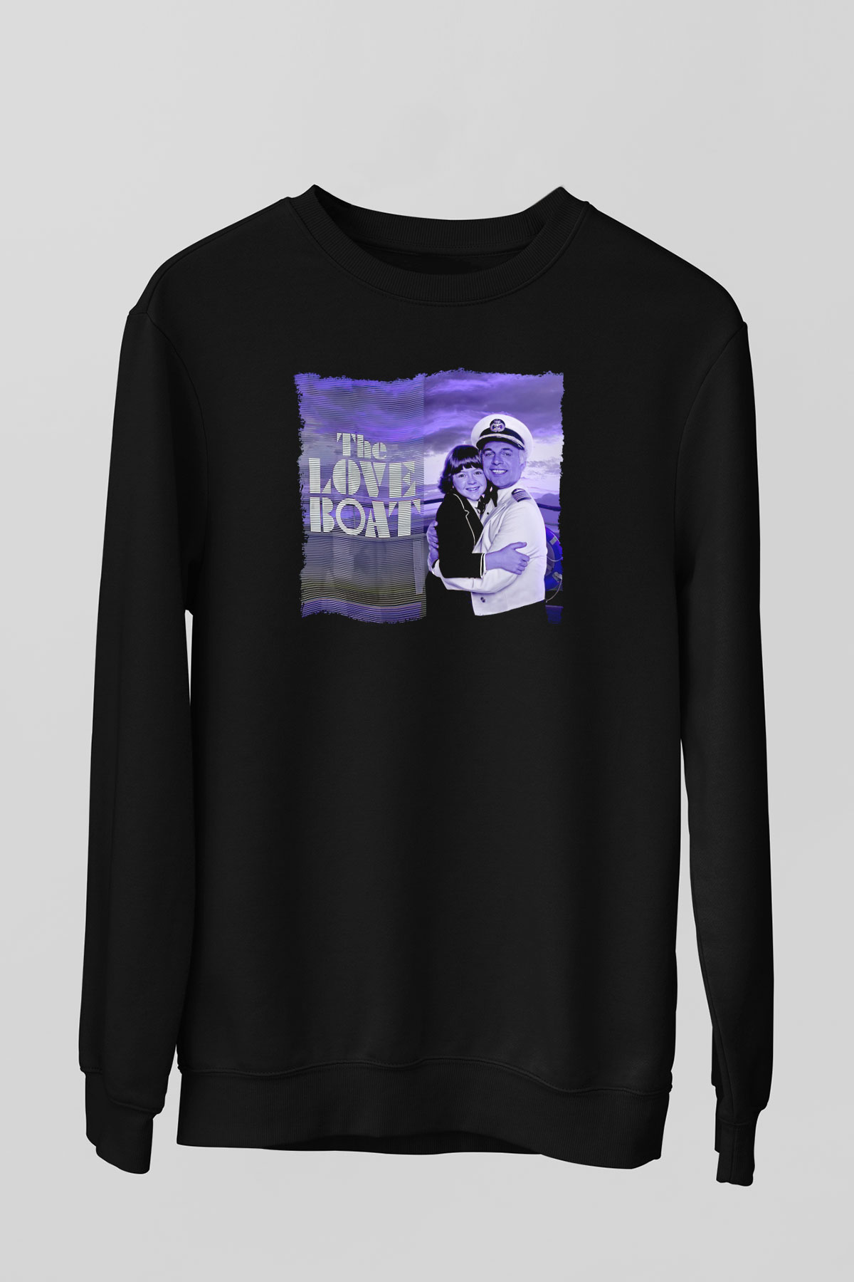The Love Boat Siyah Unisex  Sweatshirt