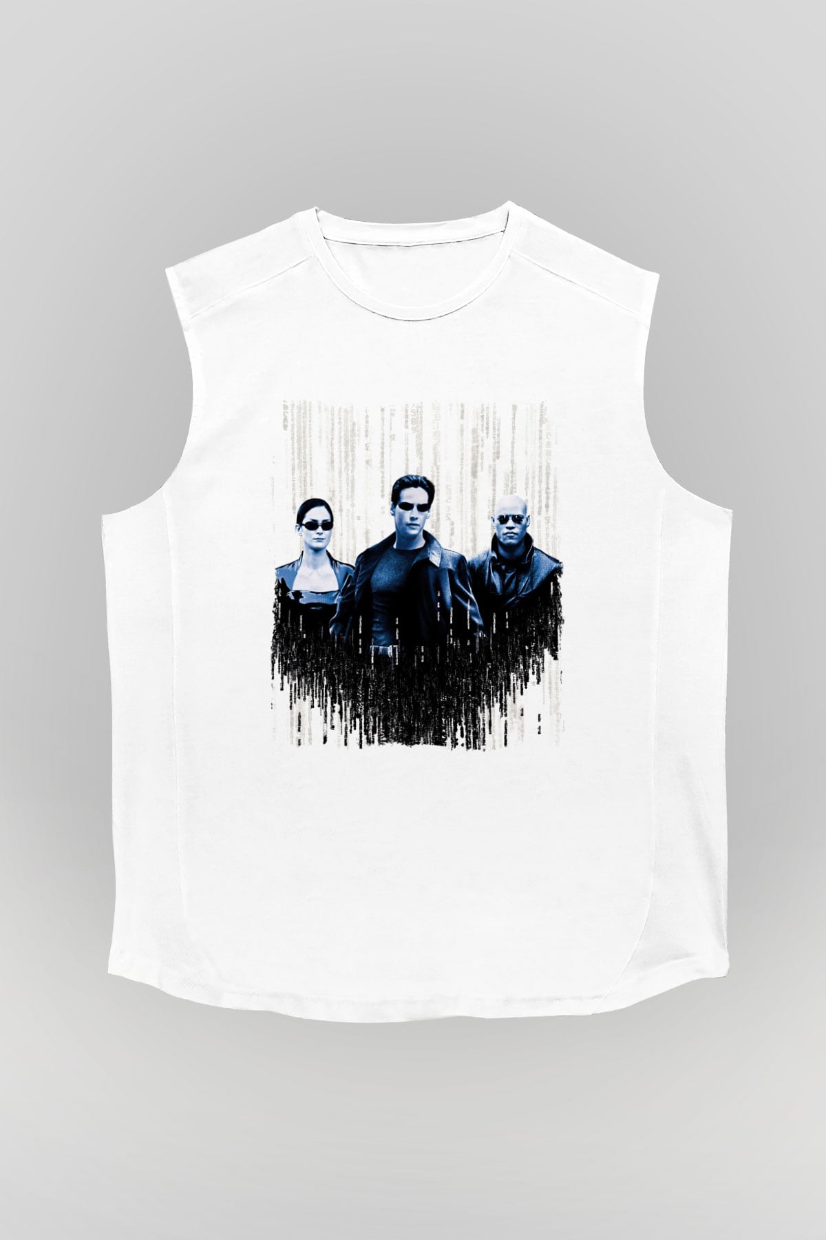 The Matrix Beyaz Unisex Kolsuz Tişört