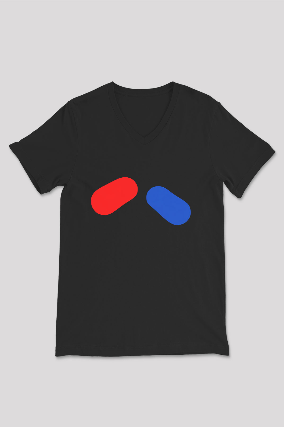 The Matrix Siyah Unisex V Yaka Tişört T-Shirt