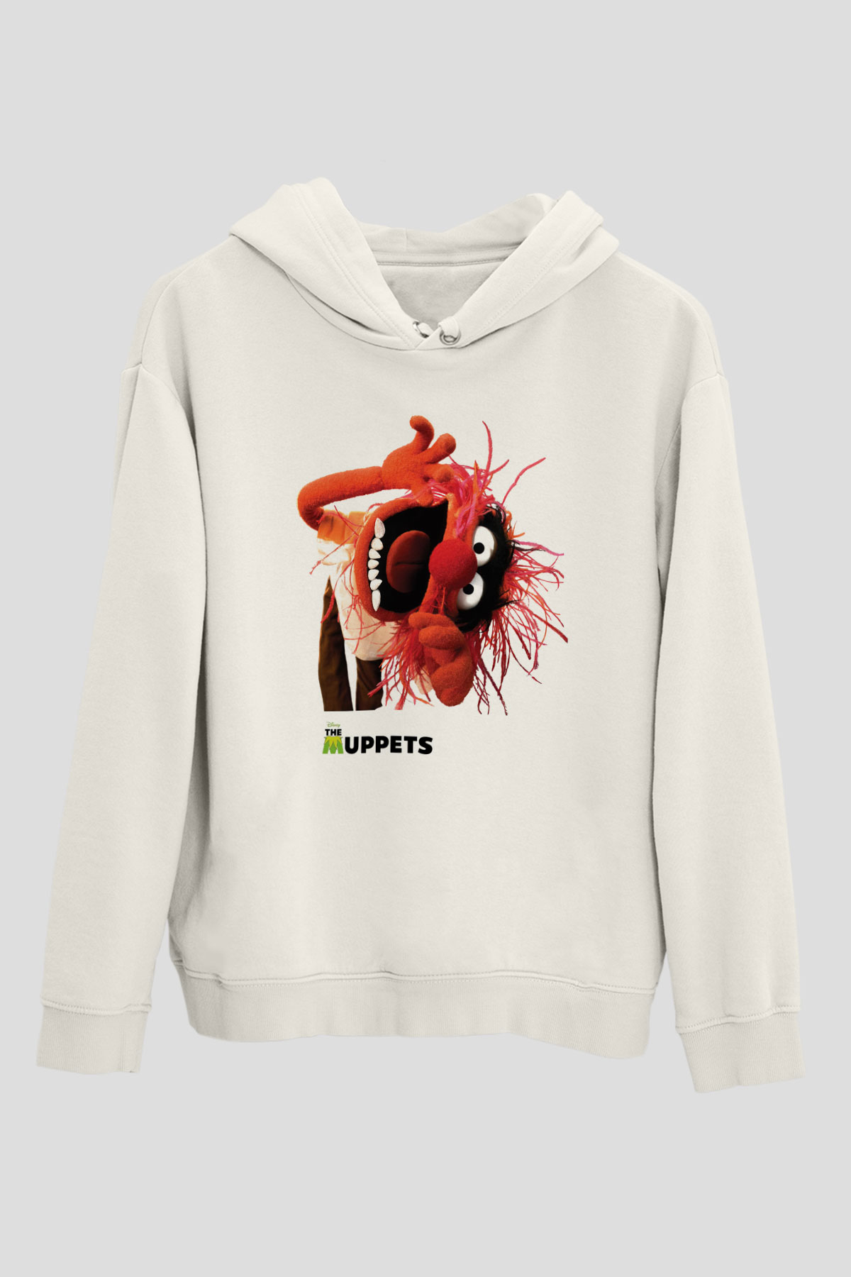 The Muppets Beyaz Unisex Kapşonlu Sweatshirt
