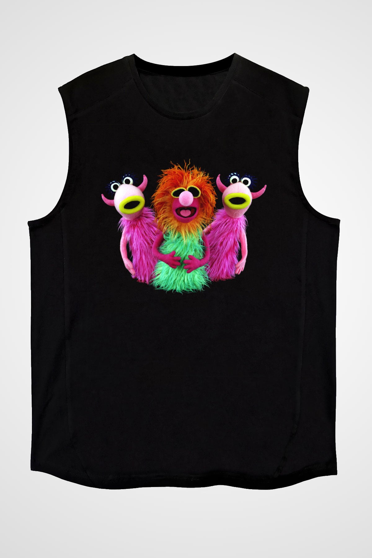 The Muppets Siyah Unisex Kolsuz Tişört
