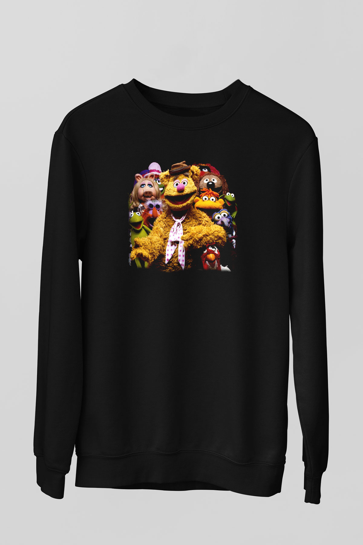The Muppets Siyah Unisex Sweatshirt