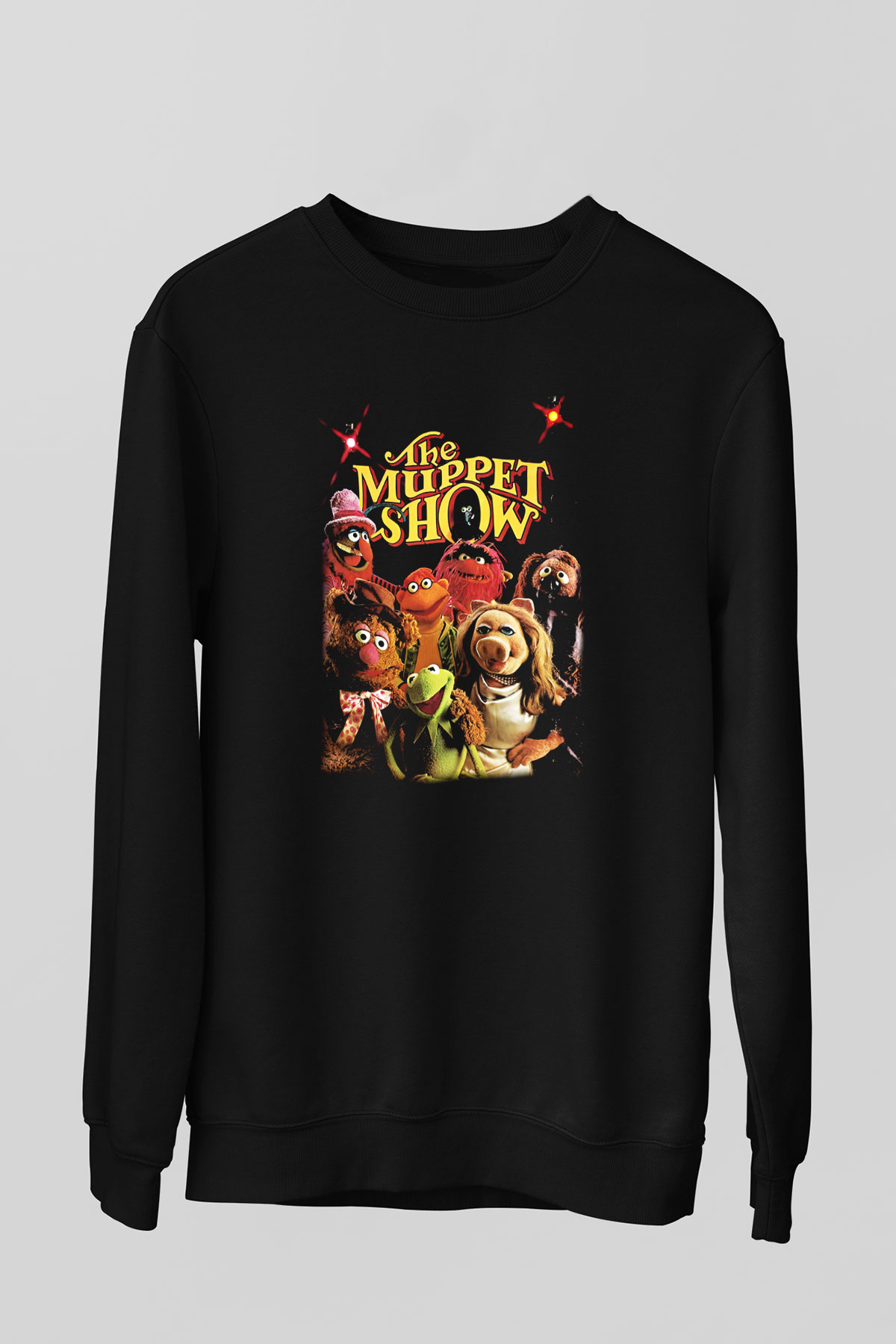 The Muppets Siyah Unisex Sweatshirt