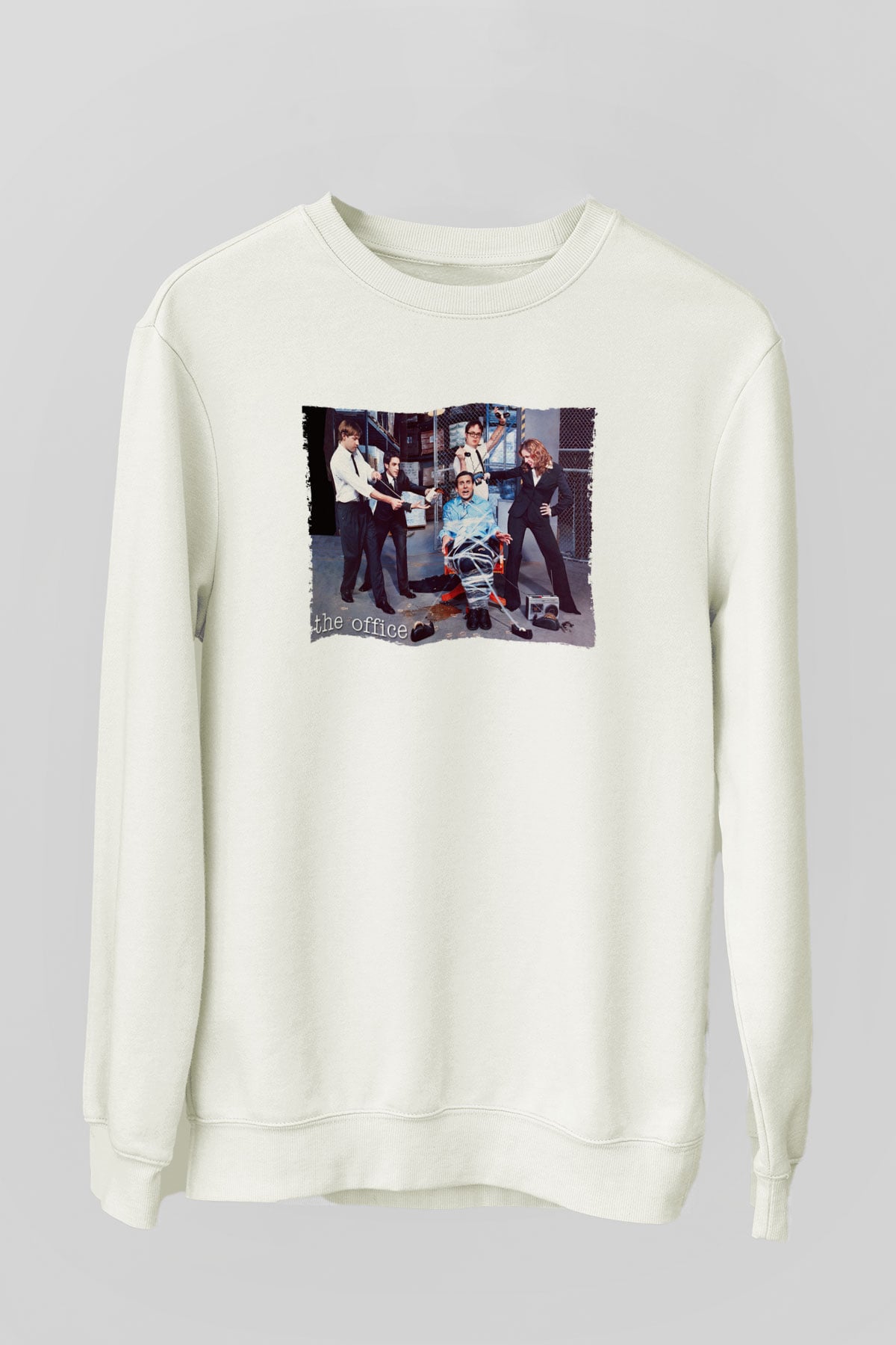 The Office Baskılı Beyaz Unisex Sweatshirt