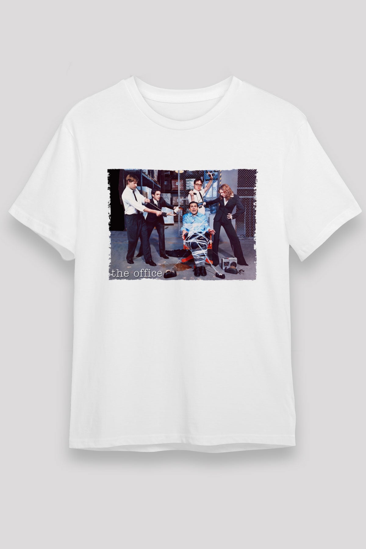 The Office Baskılı Beyaz Unisex Tshirt
