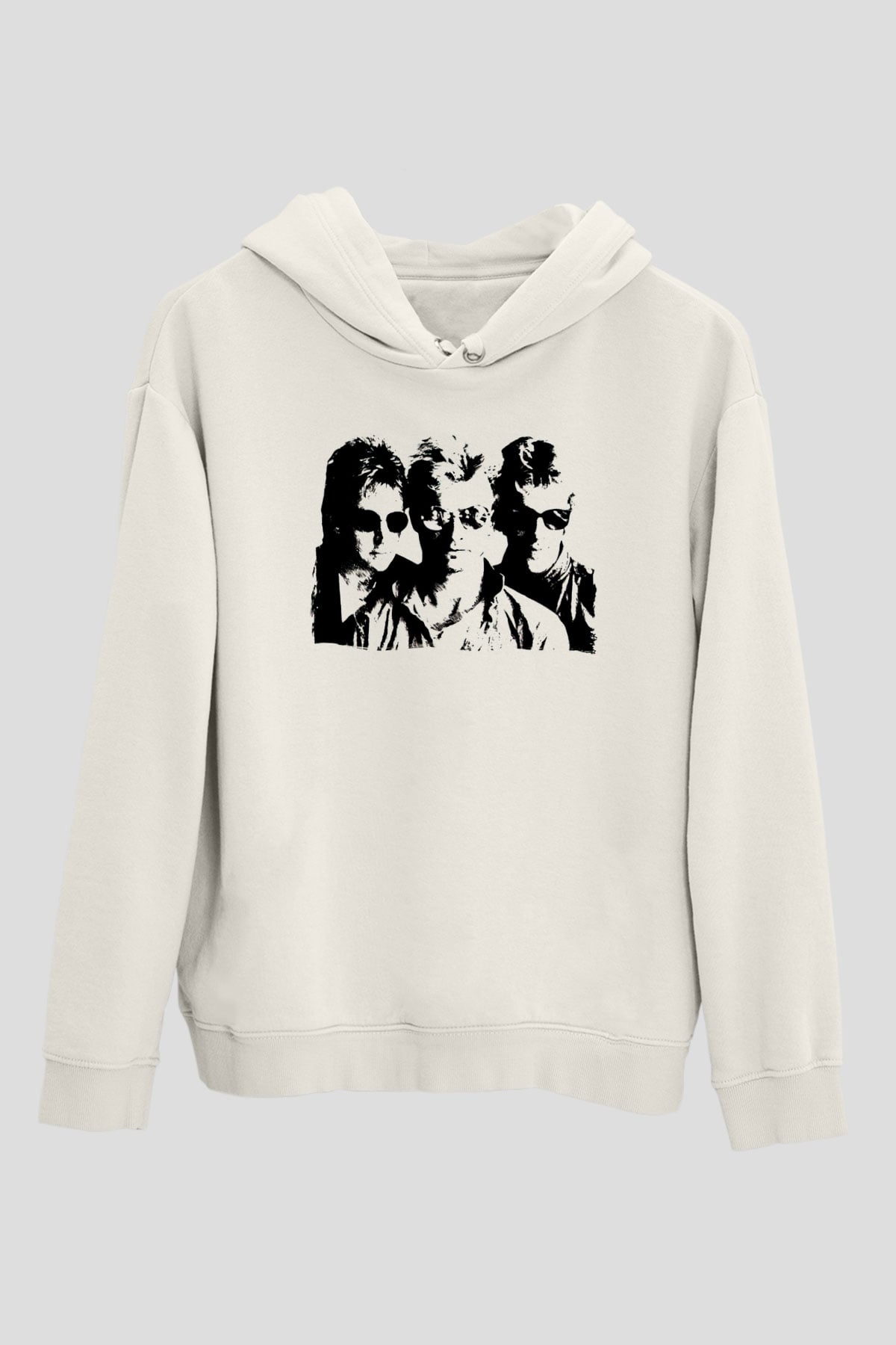 The Police Beyaz Unisex Kapüşonlu Sweatshirt