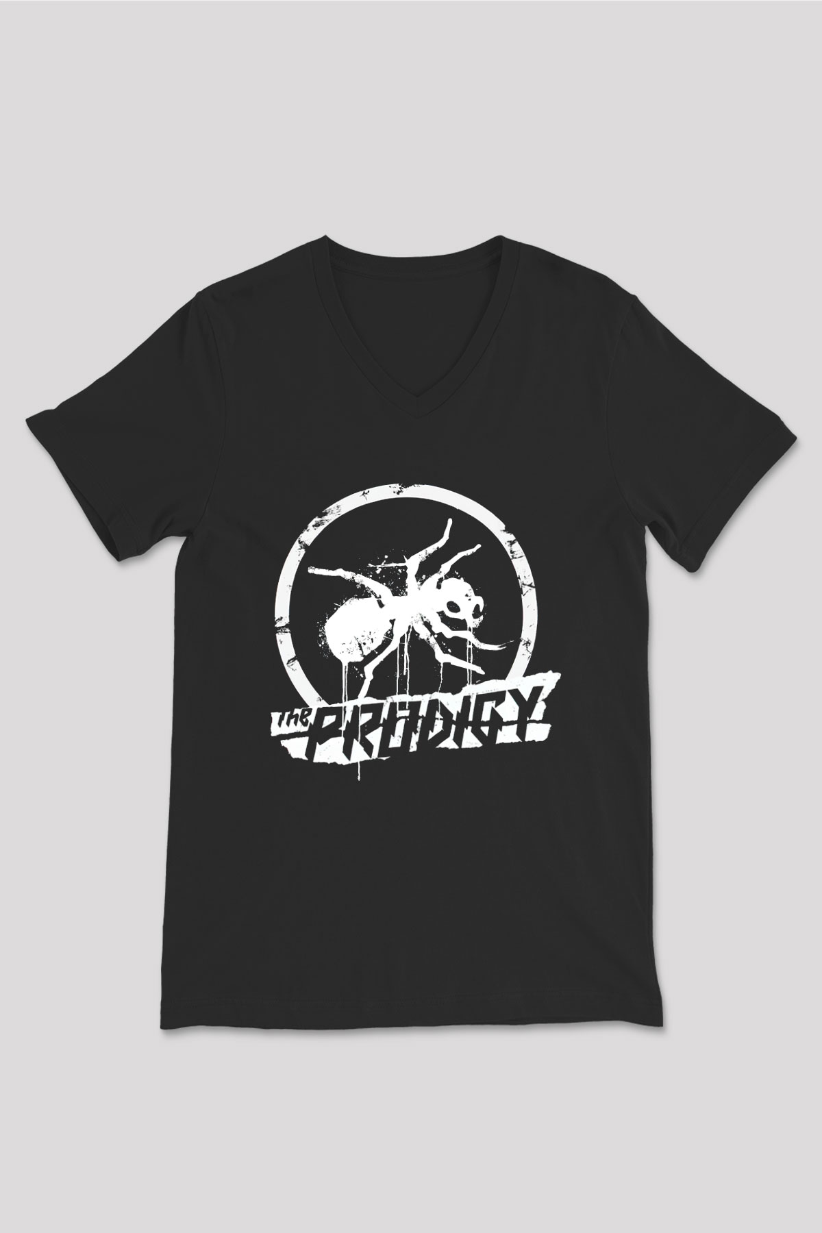 The Prodigy Siyah Unisex V Yaka Tişört T-Shirt