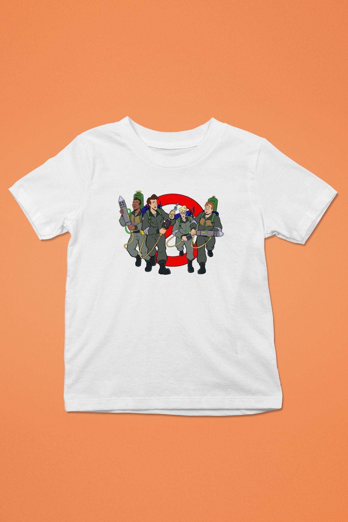 The Real Ghostbusters Hayalet Avcıları Baskılı Beyaz Unisex Çocuk Tişört