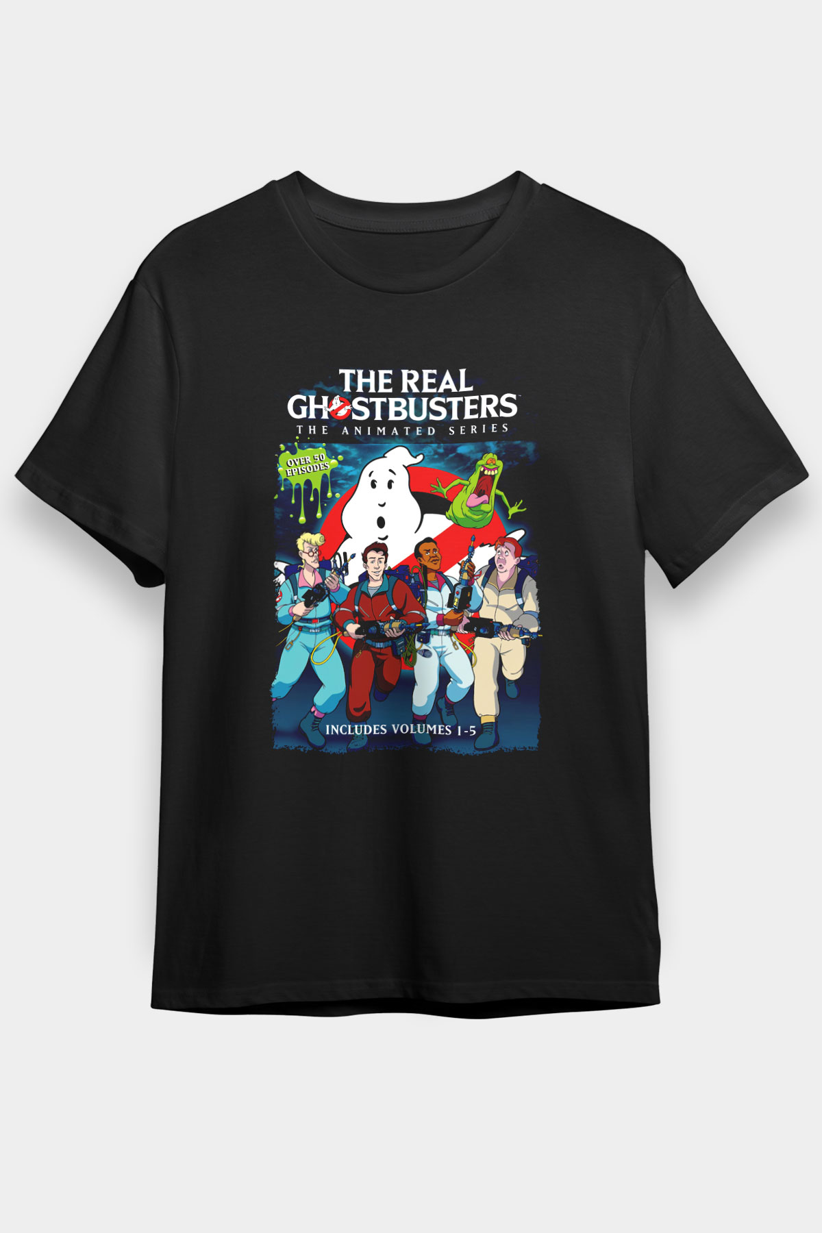 The Real Ghostbusters Hayalet Avcıları Siyah Unisex Tişört