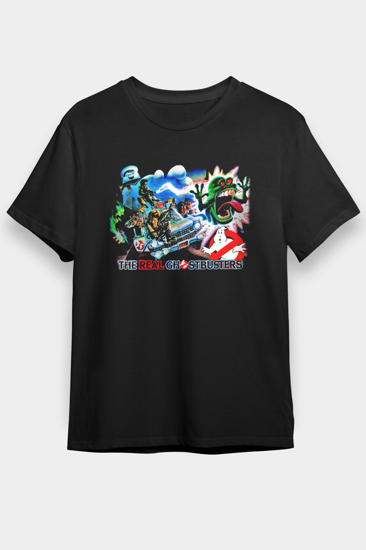 The Real Ghostbusters Hayalet Avcıları Siyah Unisex Tişört