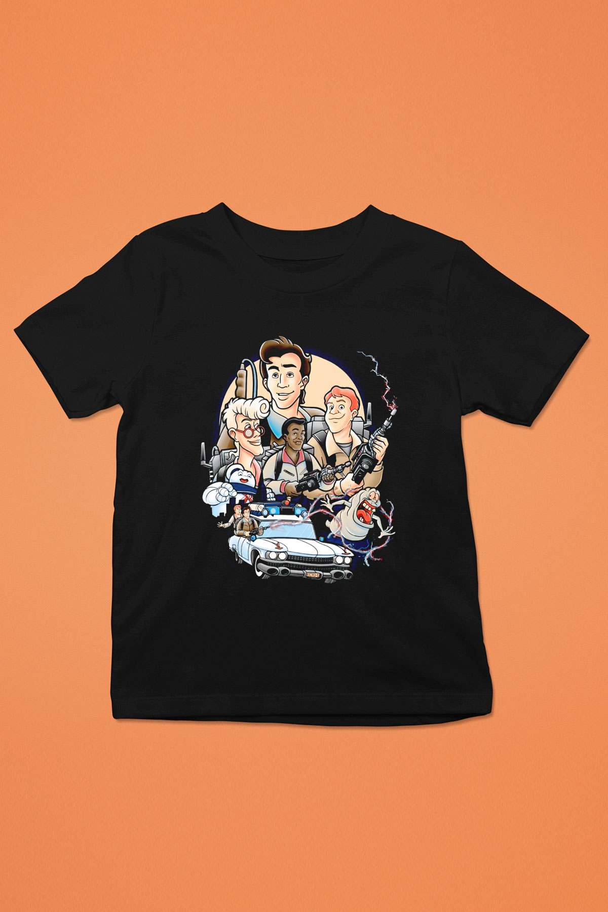 The Real Ghostbusters Hayalet Avcıları Siyah Unisex  Çocuk Tişört