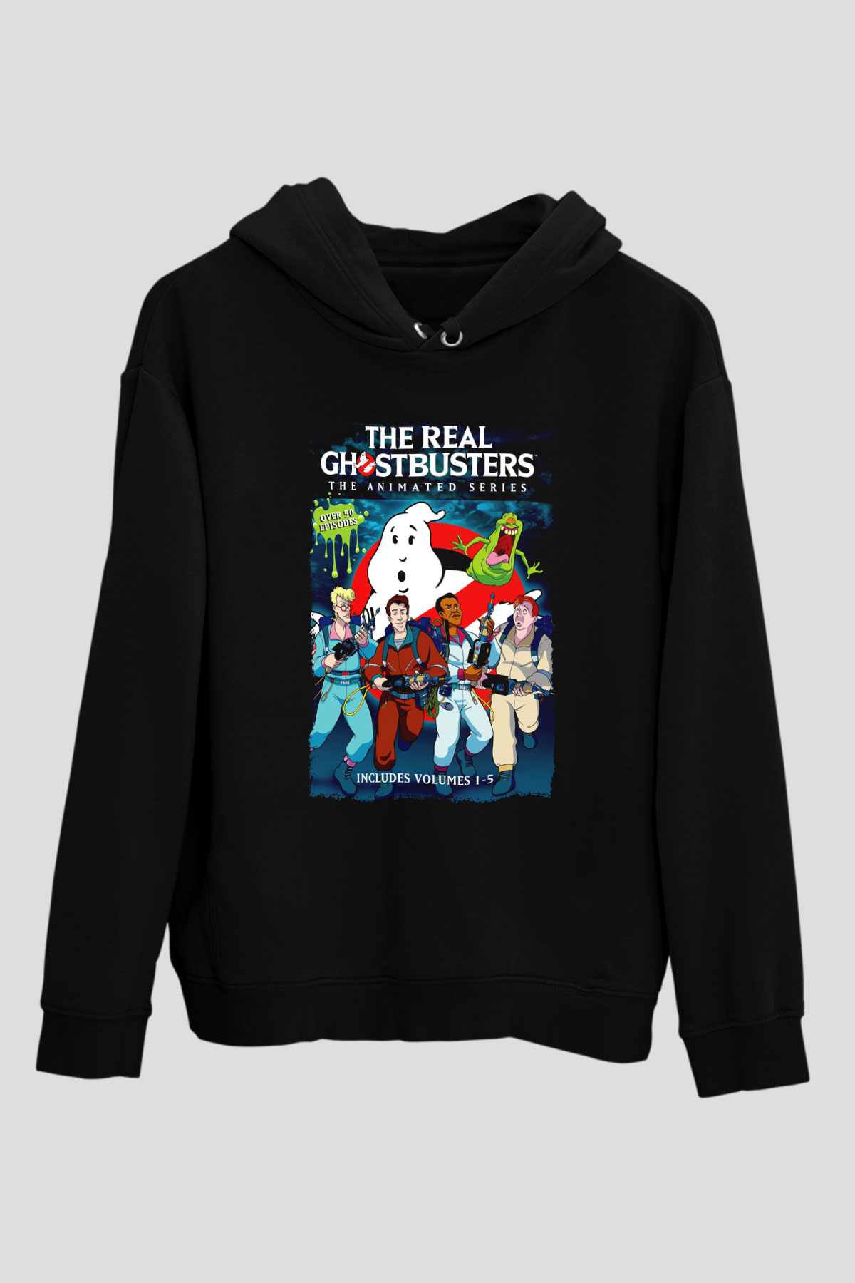 The Real Ghostbusters Hayalet Avcıları Siyah Unisex Hoodie