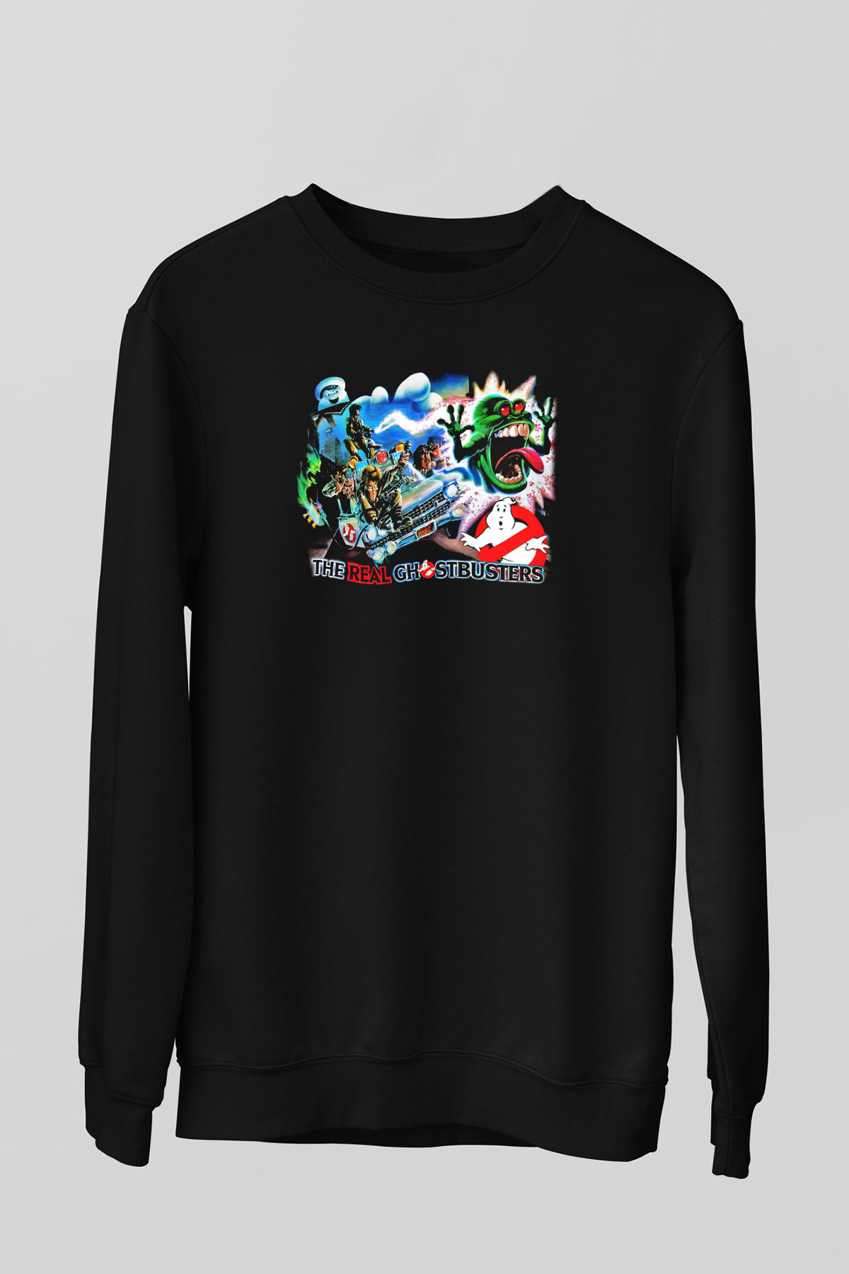 The Real Ghostbusters Hayalet Avcıları Siyah Unisex Sweatshirt