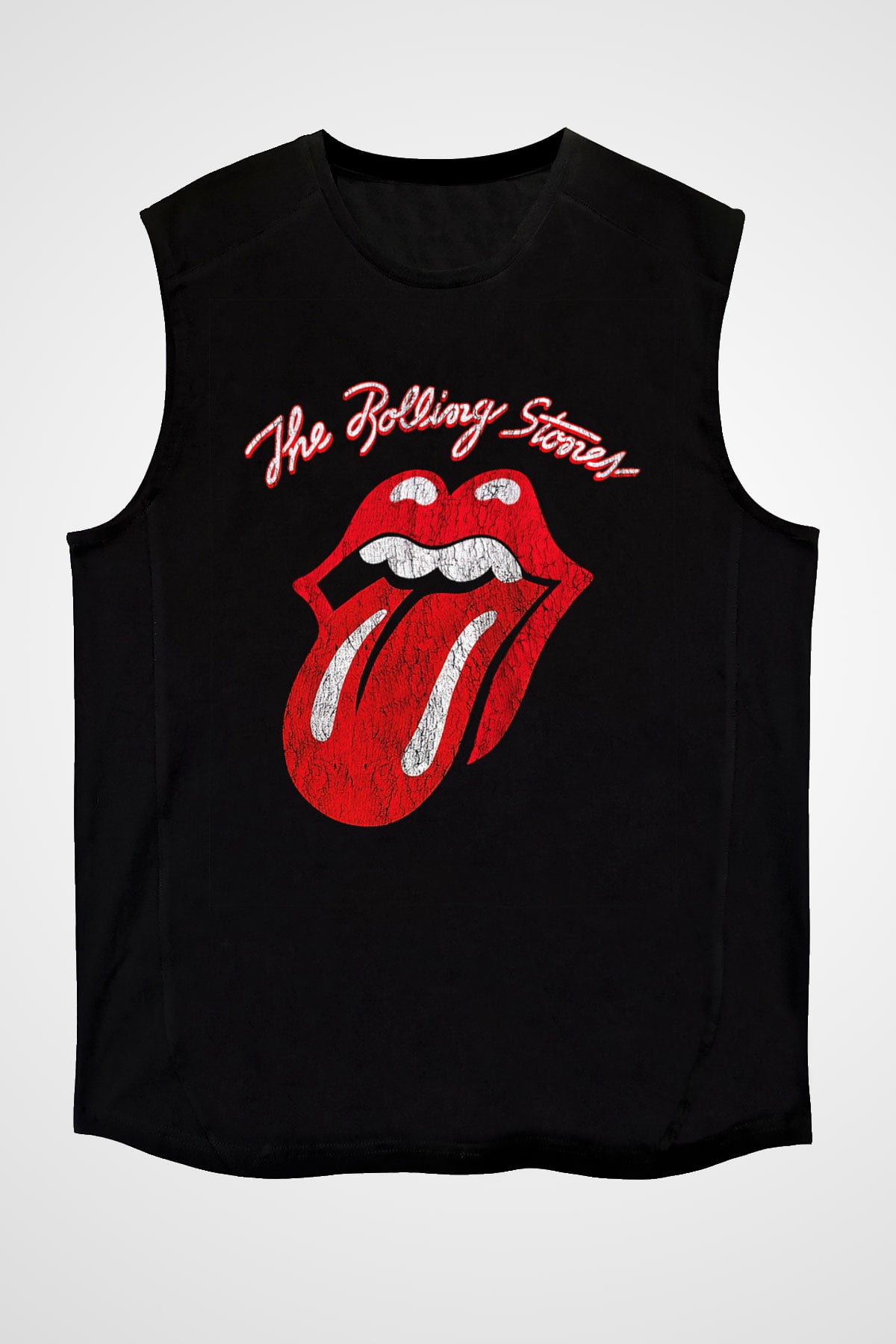 The Rolling Stones Logo Siyah Unisex Kolsuz Tişört