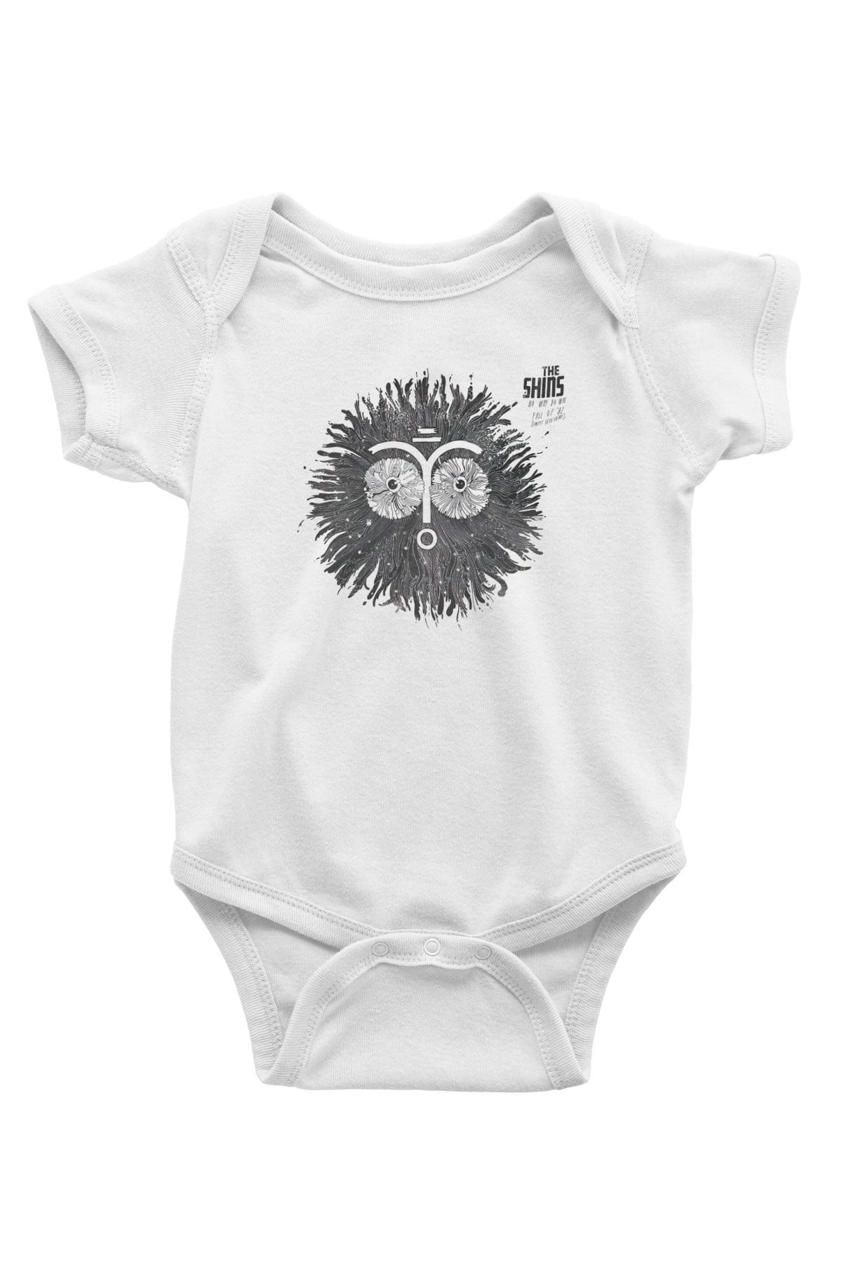 The Shins Baskılı Beyaz Unisex Bebek Body - Zıbın