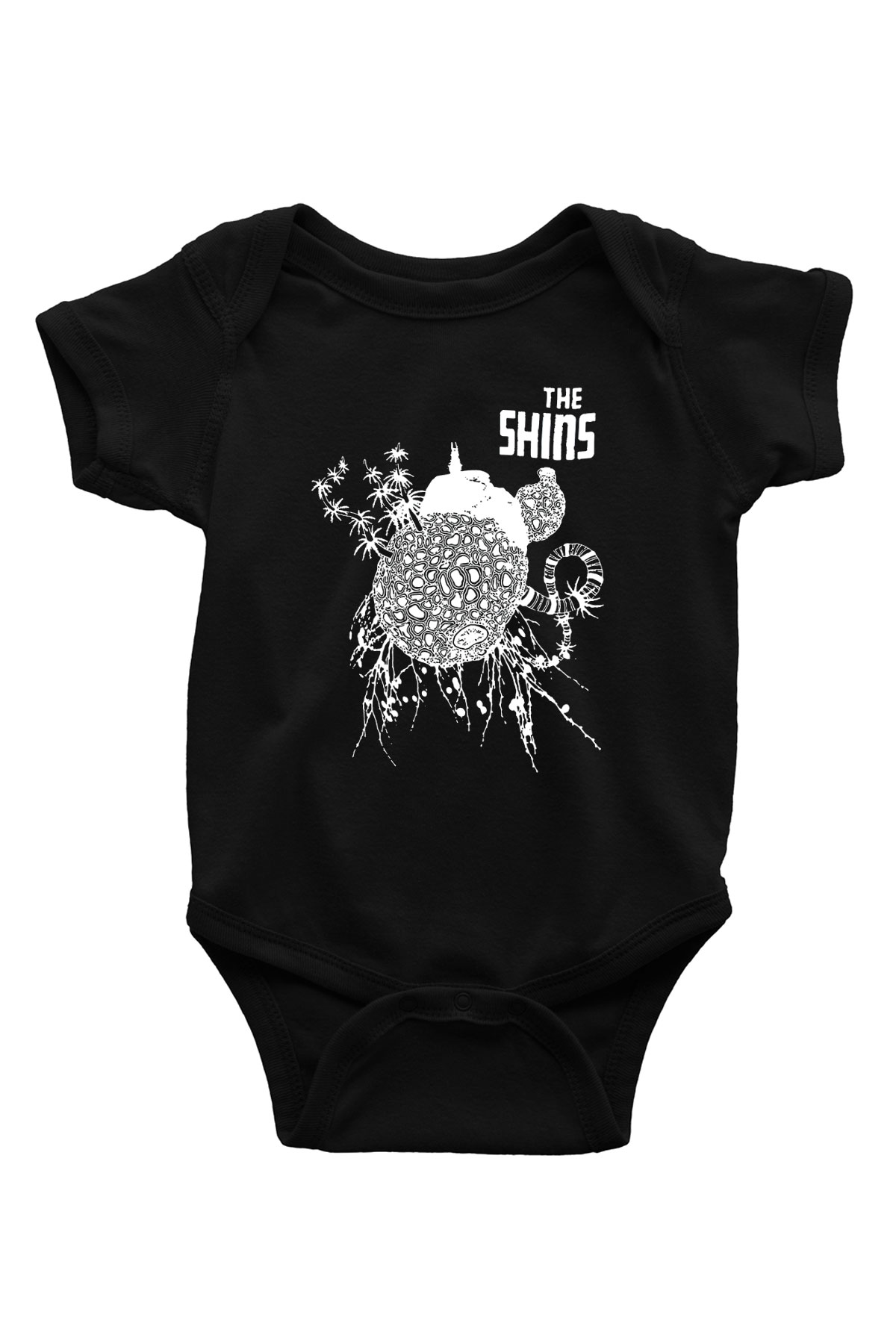The Shins Baskılı Siyah Bebek Body - Zıbın