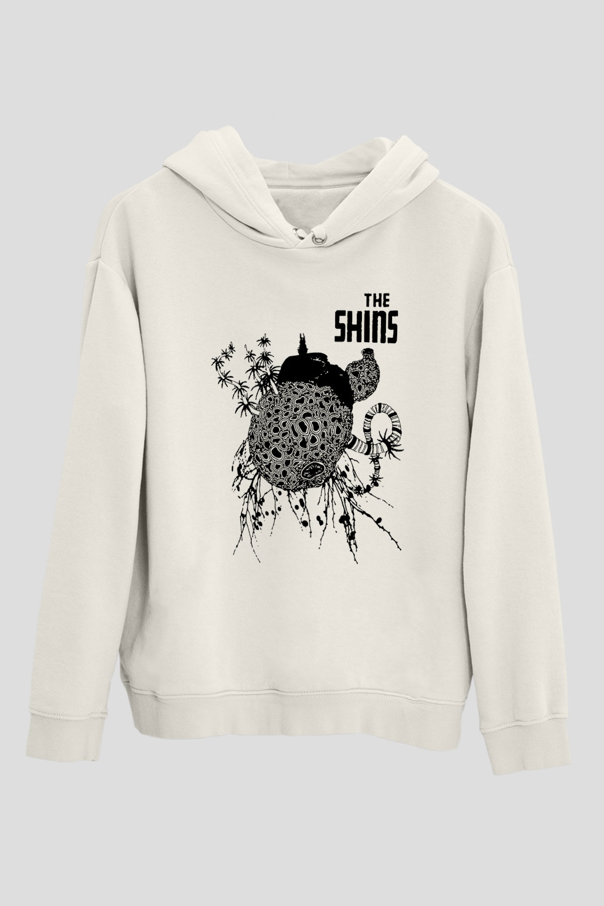 The Shins Beyaz Unisex Kapşonlu Sweatshirt