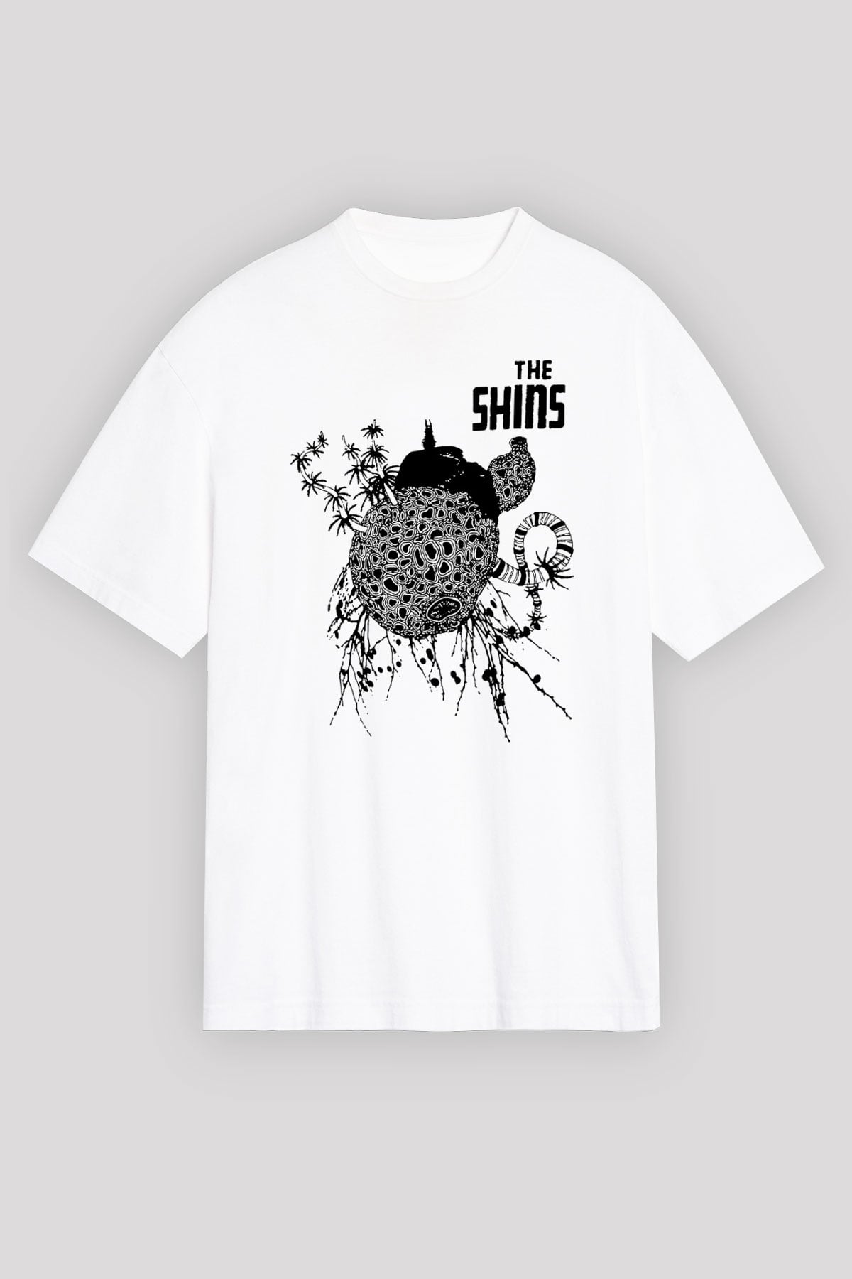 The Shins Beyaz Unisex Oversize Tişört T-Shirt