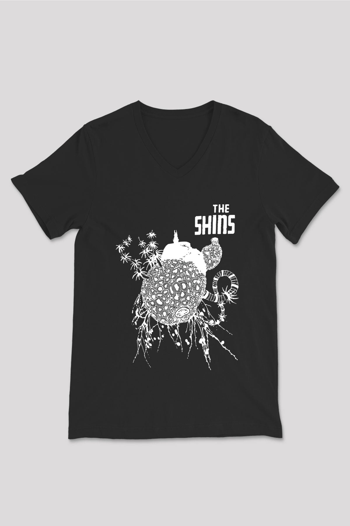 The Shins Siyah Unisex V Yaka Tişört T-Shirt