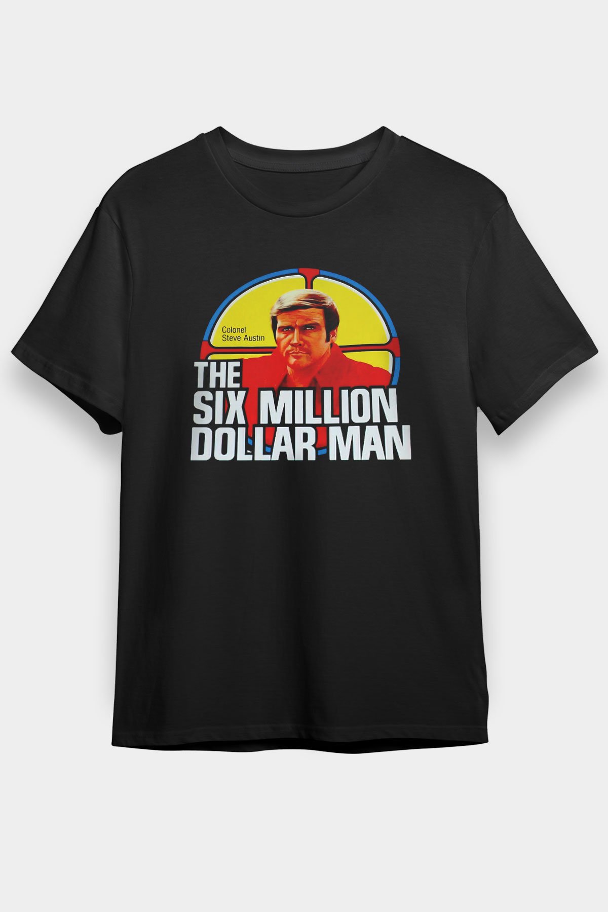 The Six Million Man Dollar Black Unisex Graphic Tee - STREETWEAR