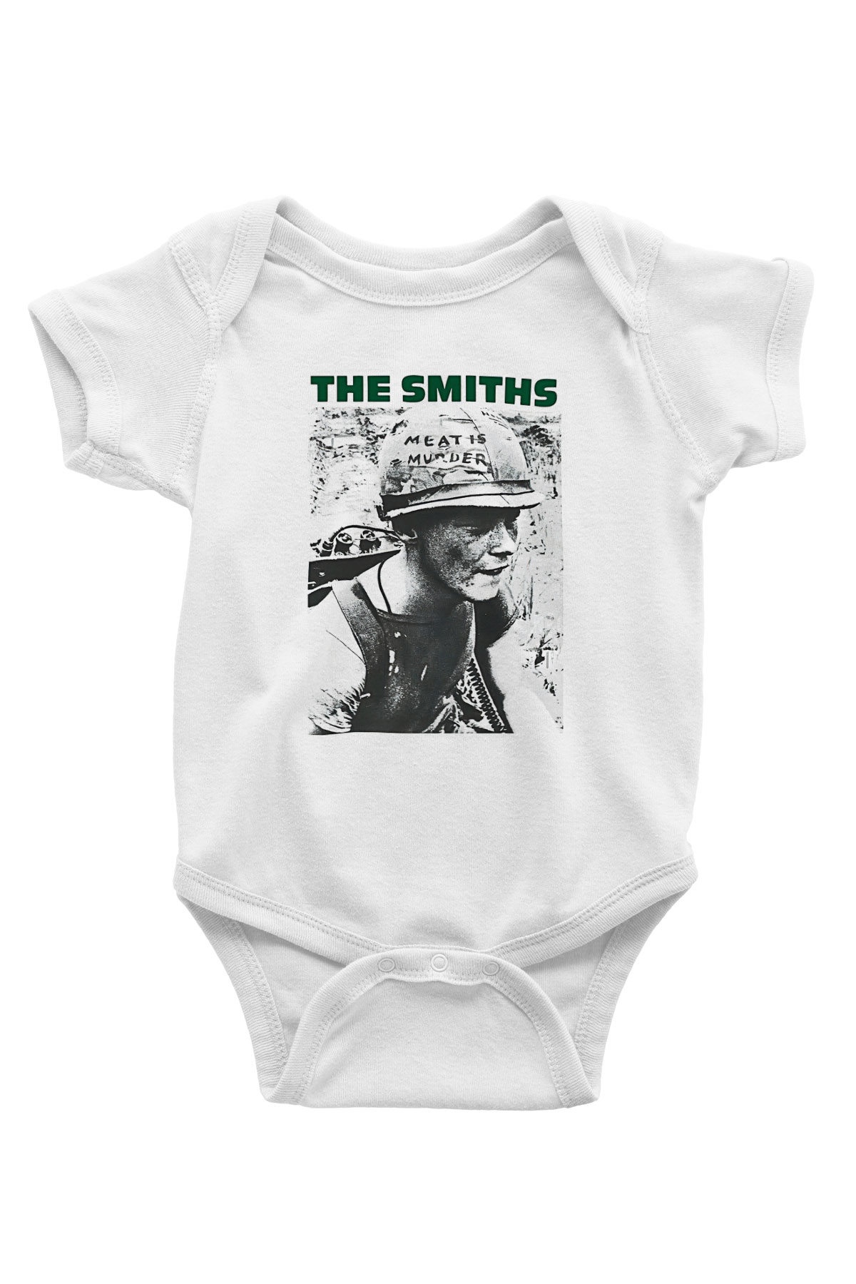 The Smiths Baskılı Beyaz Unisex Bebek Body - Zıbın
