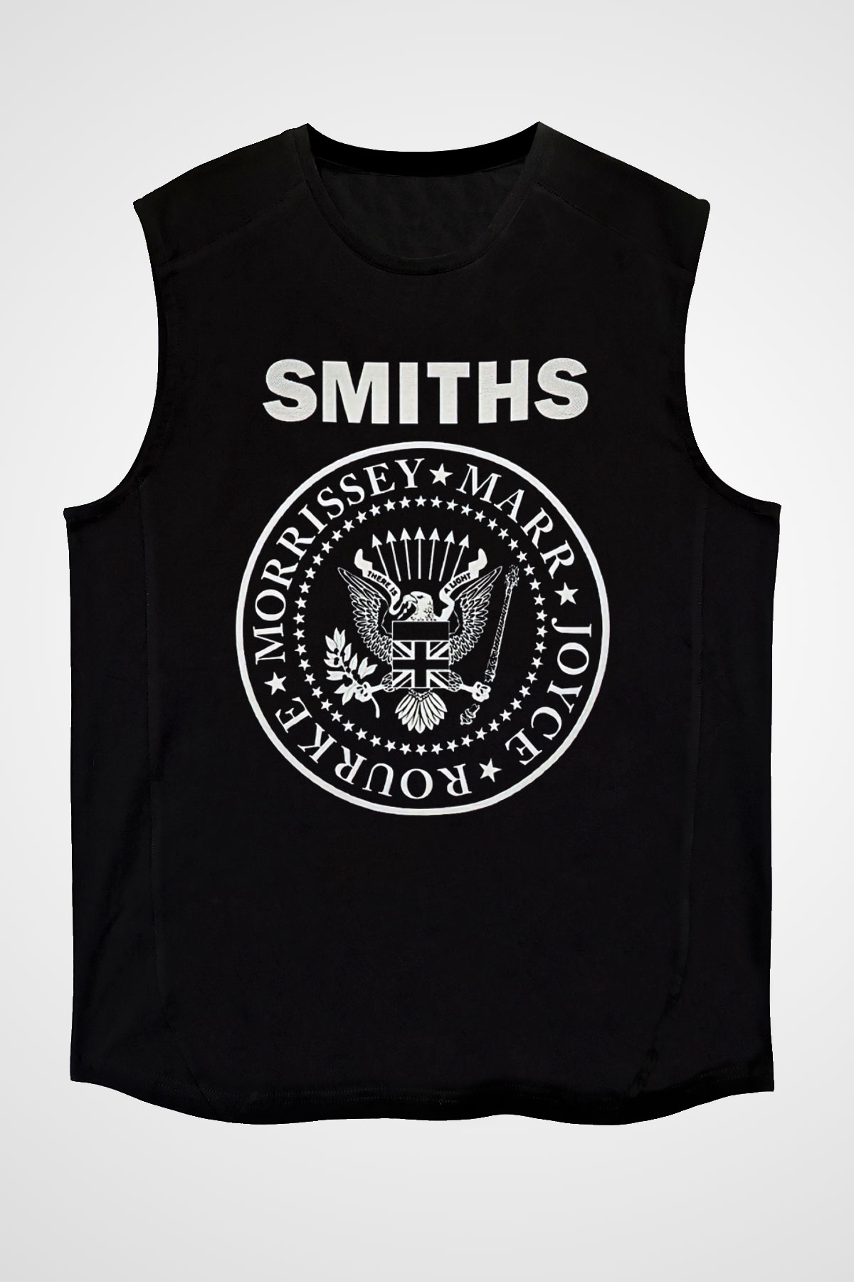 The Smiths Baskılı Unisex Siyah Kolsuz Tişört - Tshirt
