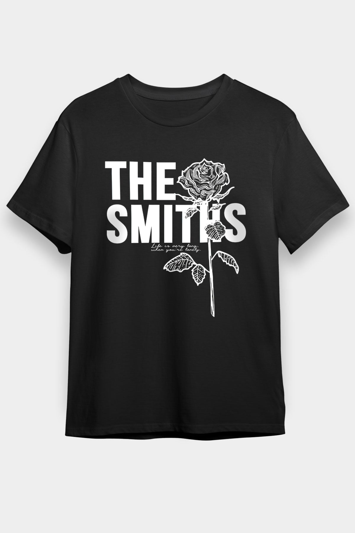 The Smiths Baskılı Unisex Siyah Tişört - Tshirt