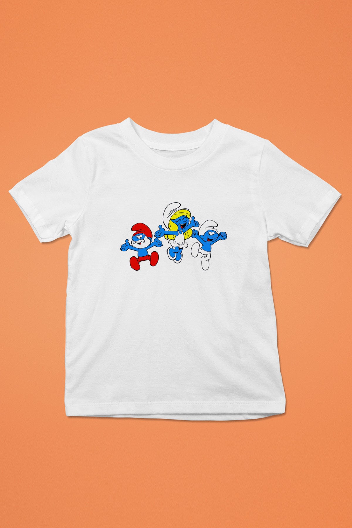 The Smurfs Şirinler Beyaz Unisex  Çocuk Tişört