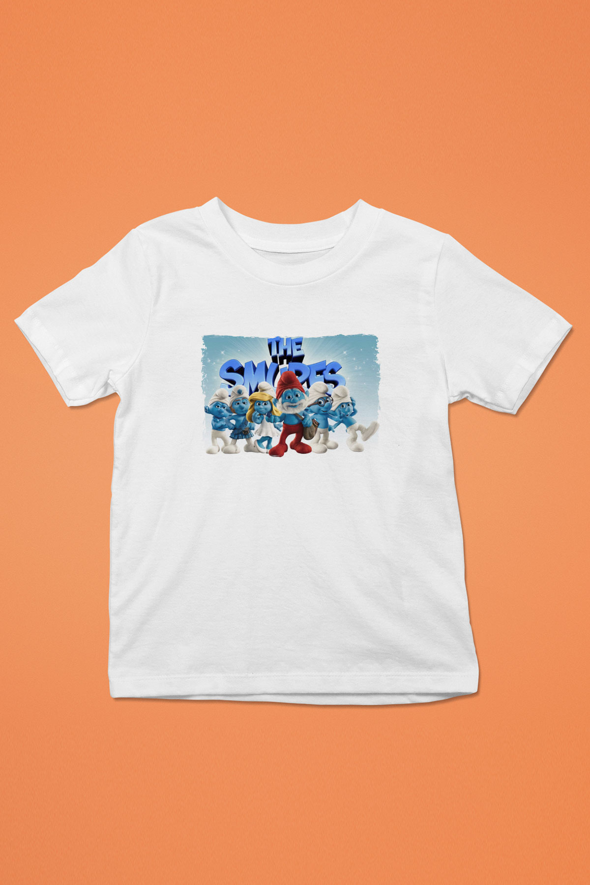 The Smurfs Şirinler Beyaz Unisex  Çocuk Tişört