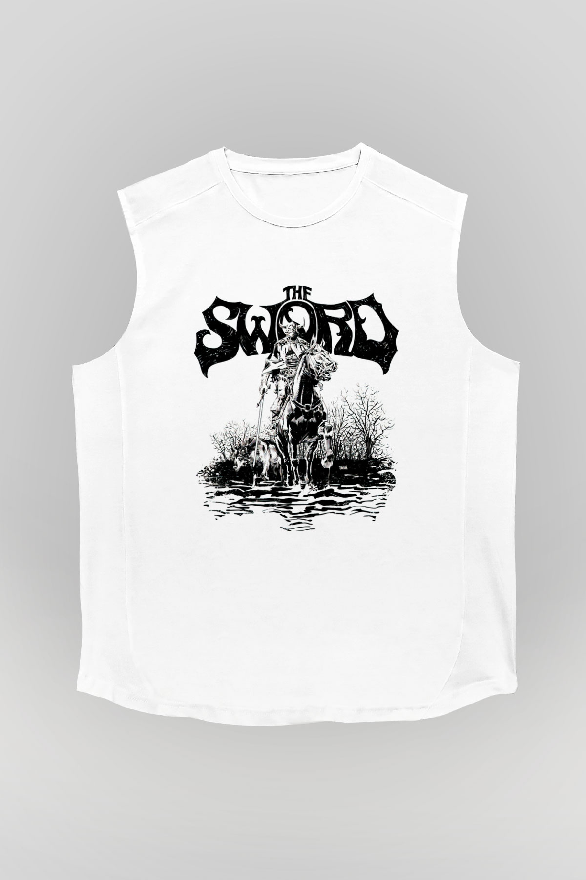 The Sword Beyaz Unisex Kolsuz Tişört