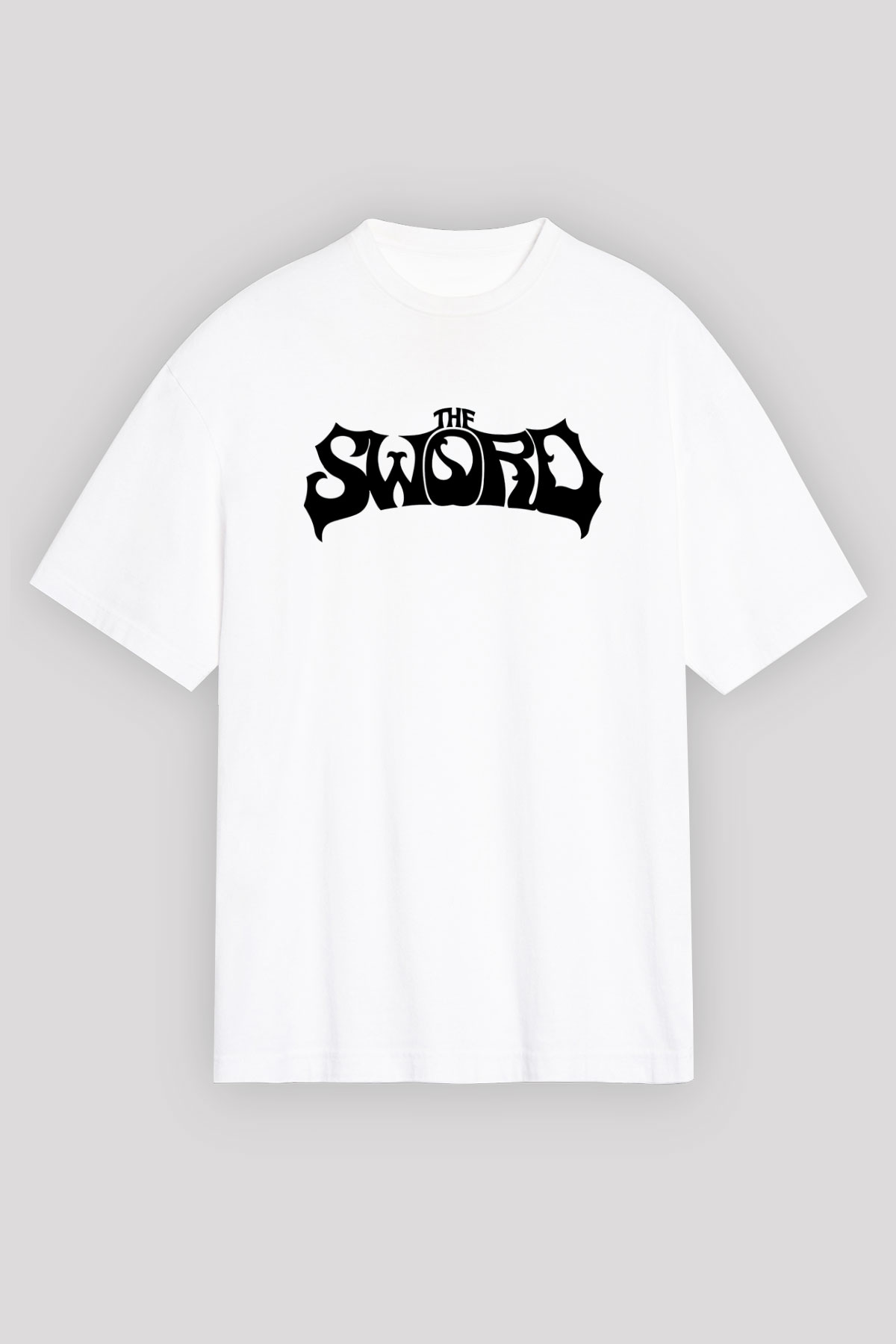 The Sword Beyaz Unisex Oversize Tişört T-Shirt